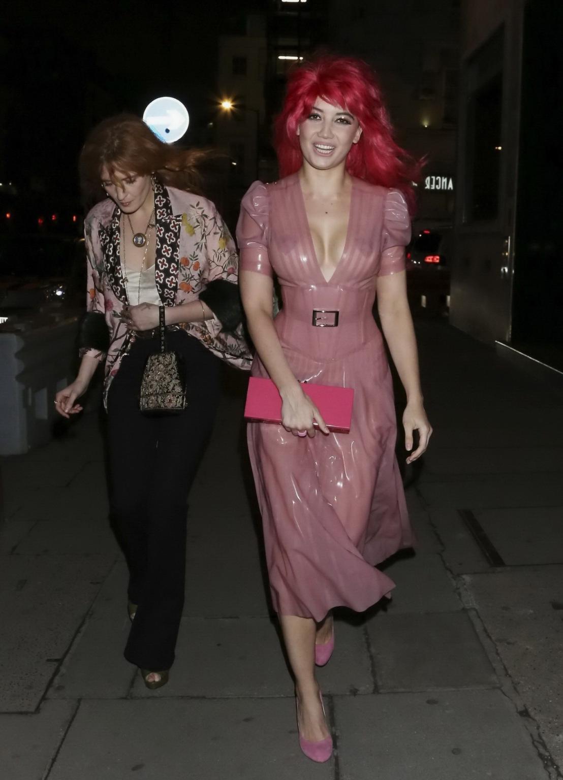 16P Daisy Lowe see through to pasties and panties