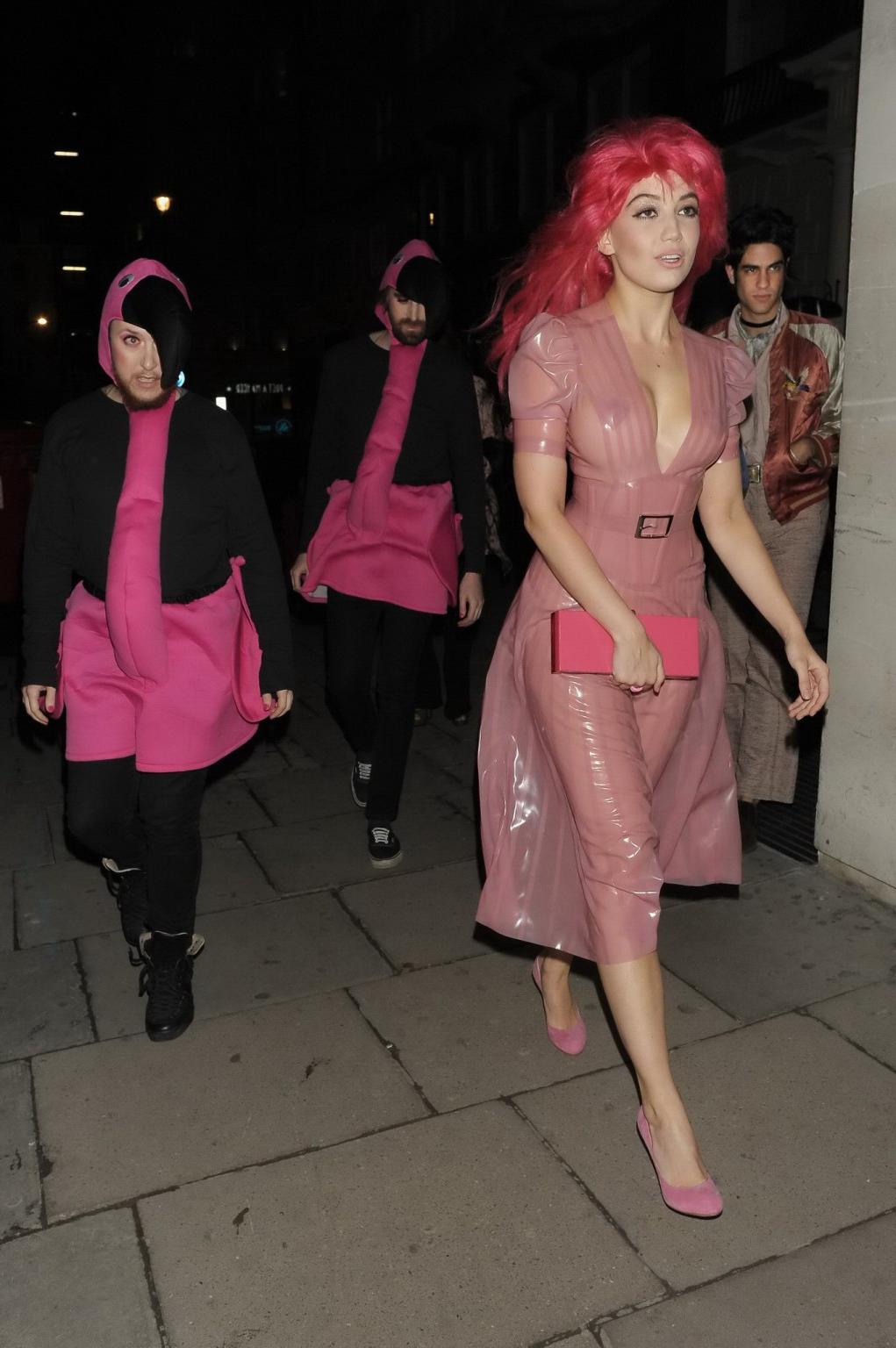 16P Daisy Lowe see through to pasties and panties