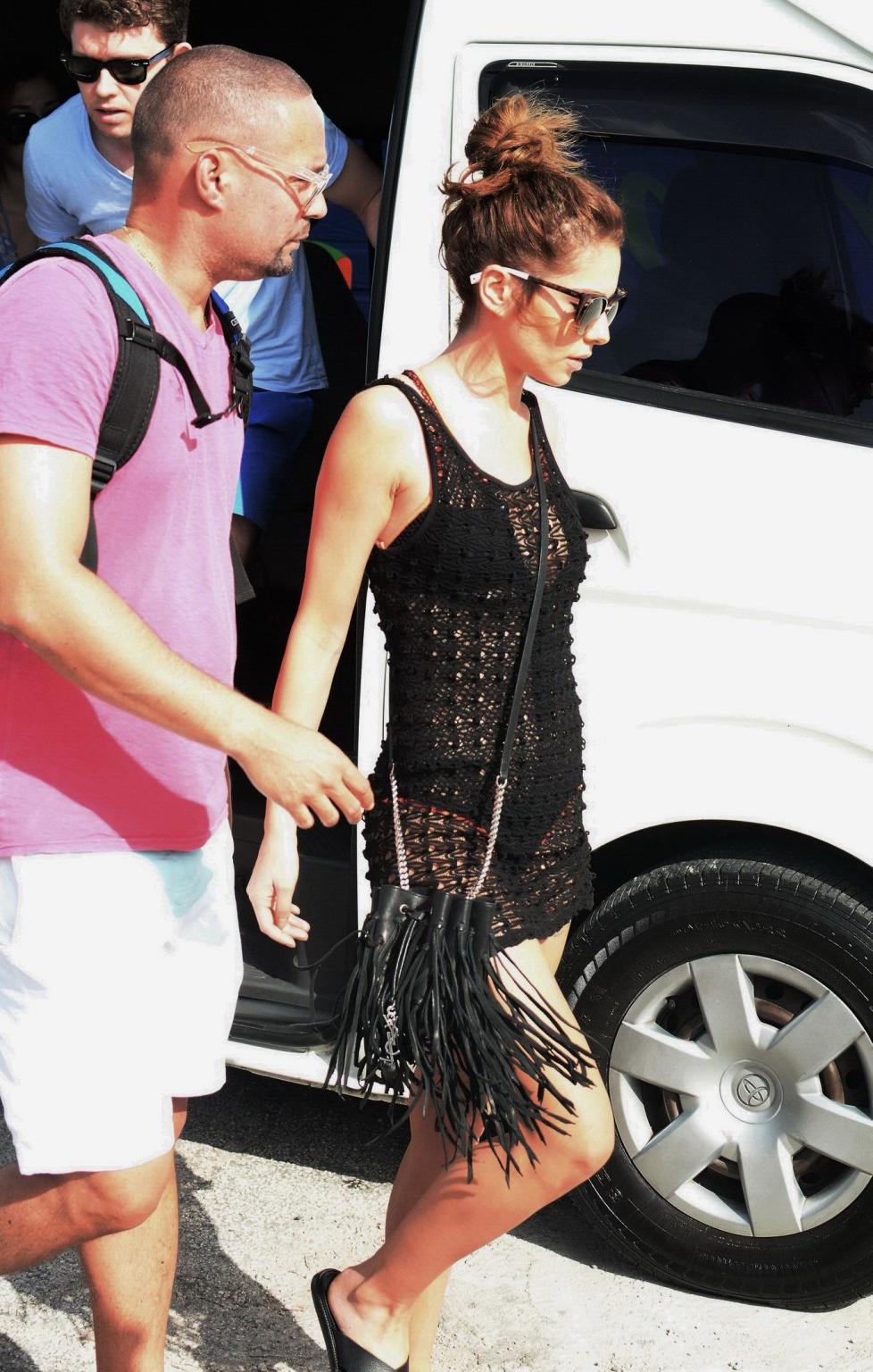 16P Cheryl Cole see through to tiny bikini in Barbados