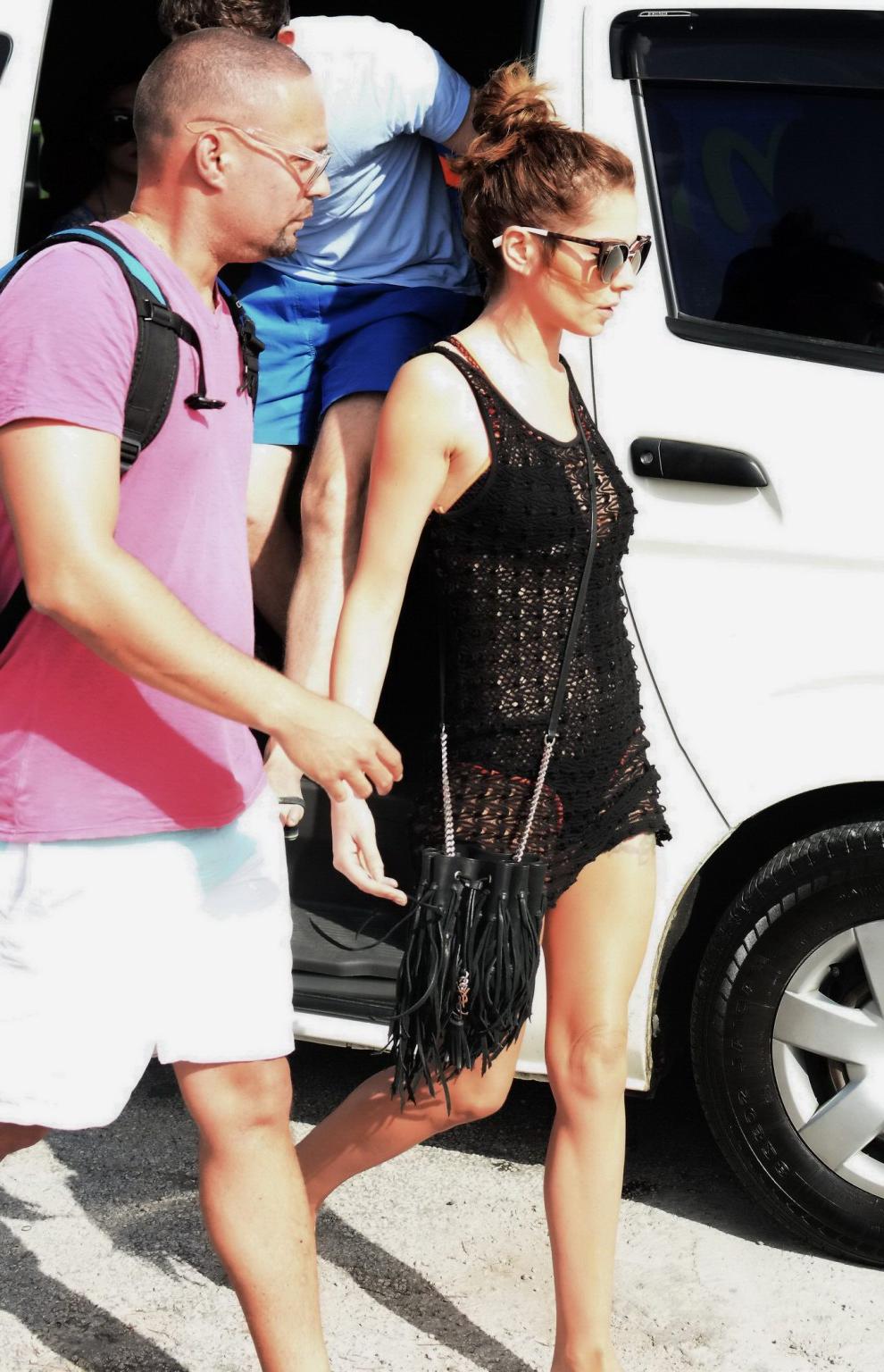 16P Cheryl Cole see through to tiny bikini in Barbados