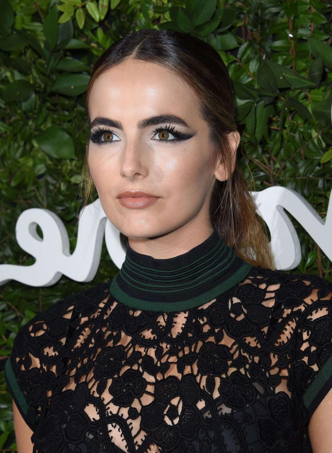 16P Camilla Belle busty and see through to bra