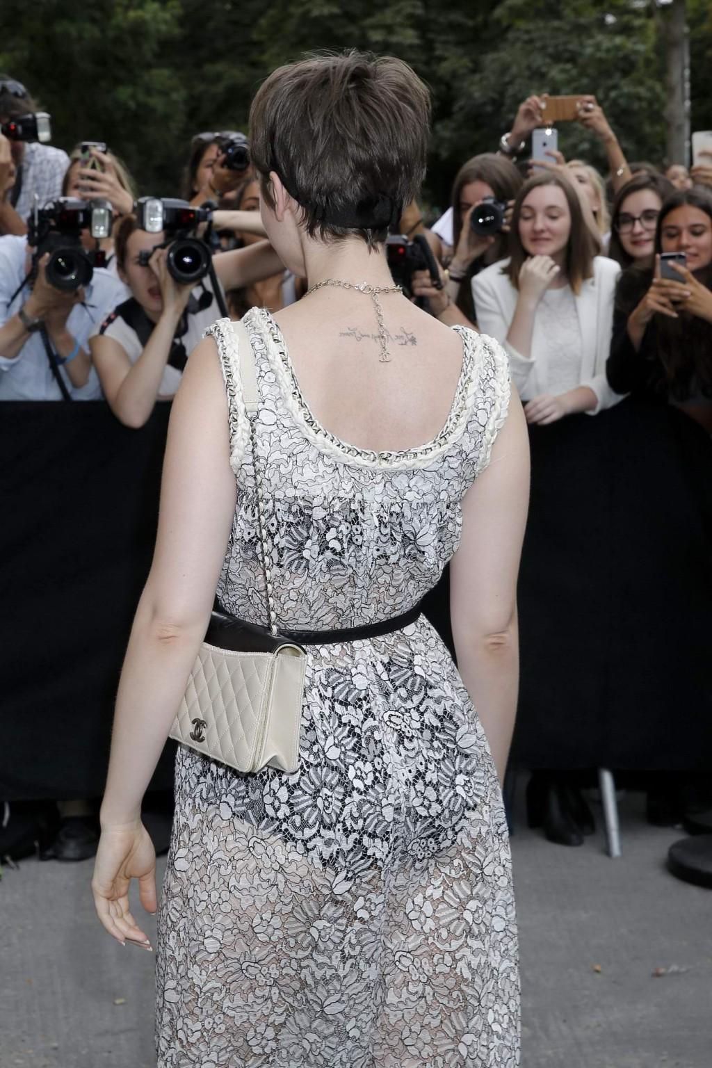 16P Lily Collins see through to undies in Paris