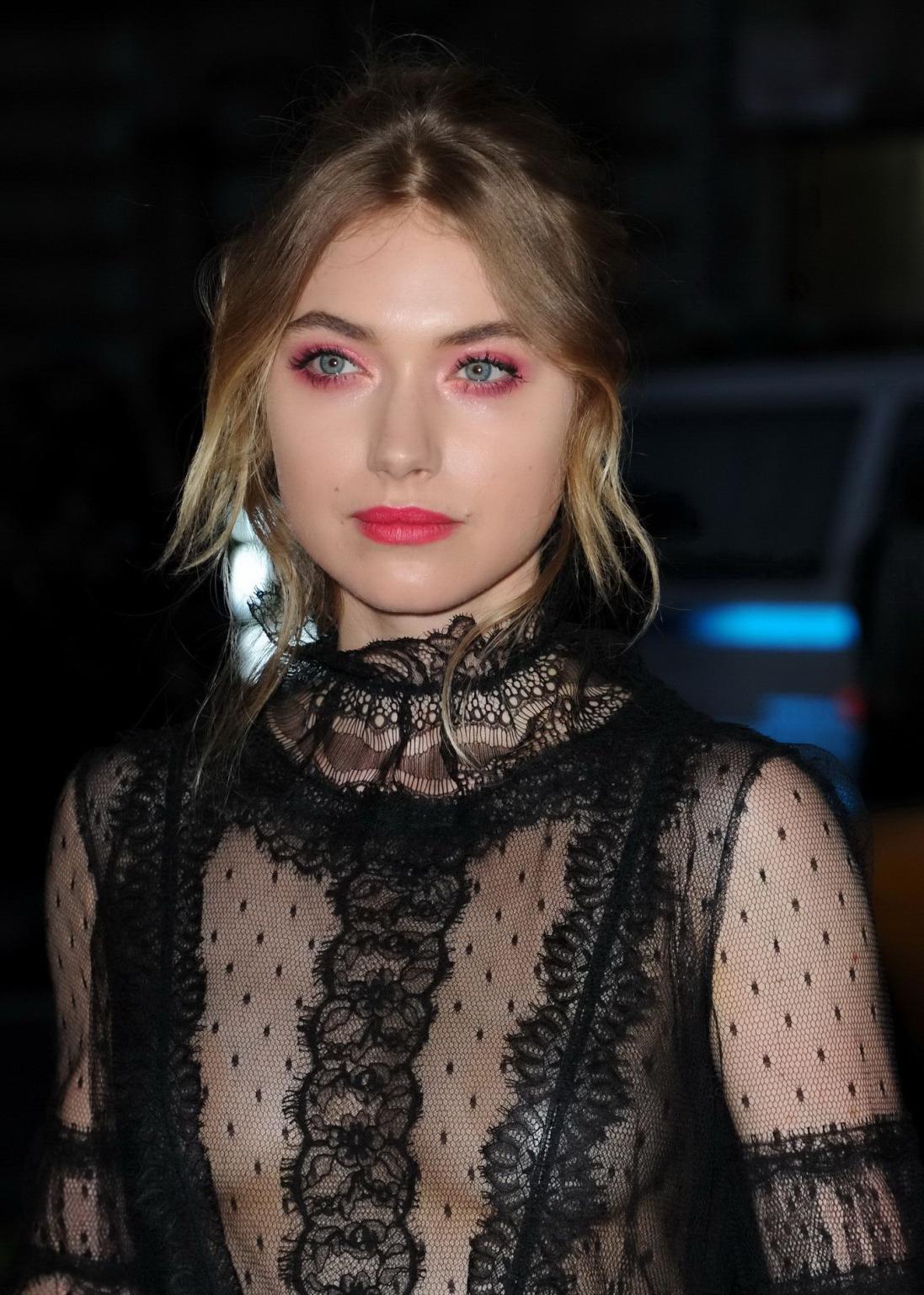16P Imogen Poots see through to pasties and panties at China Through The Looking Gla