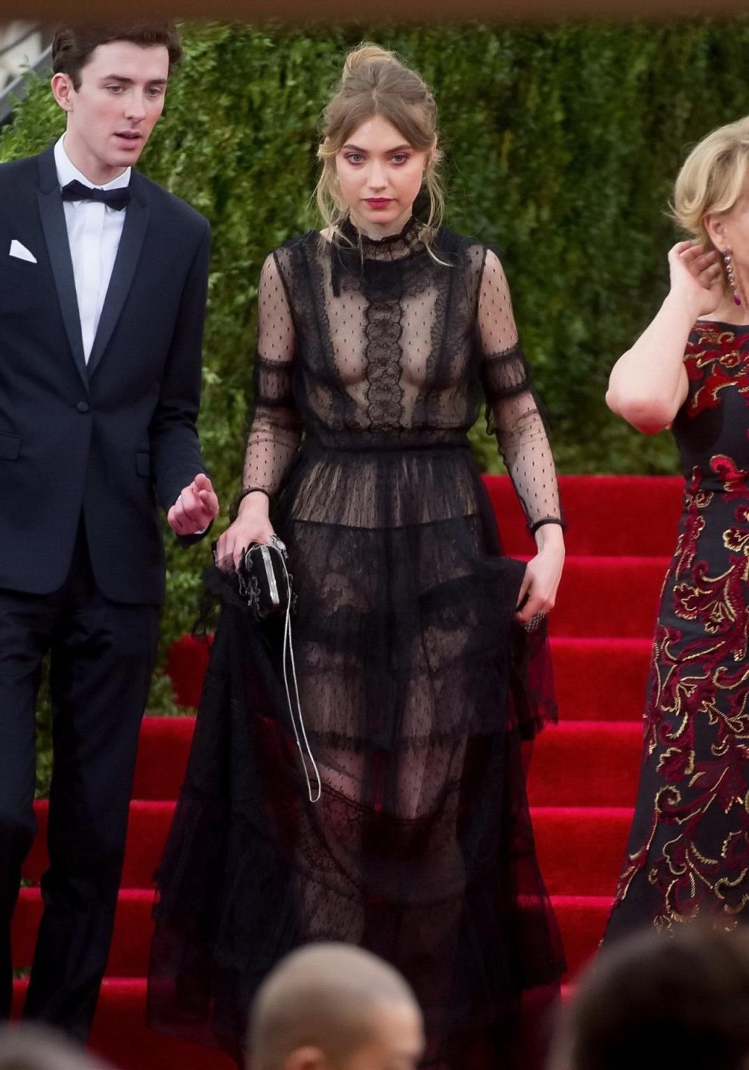 16P Imogen Poots see through to pasties and panties at China Through The Looking Gla