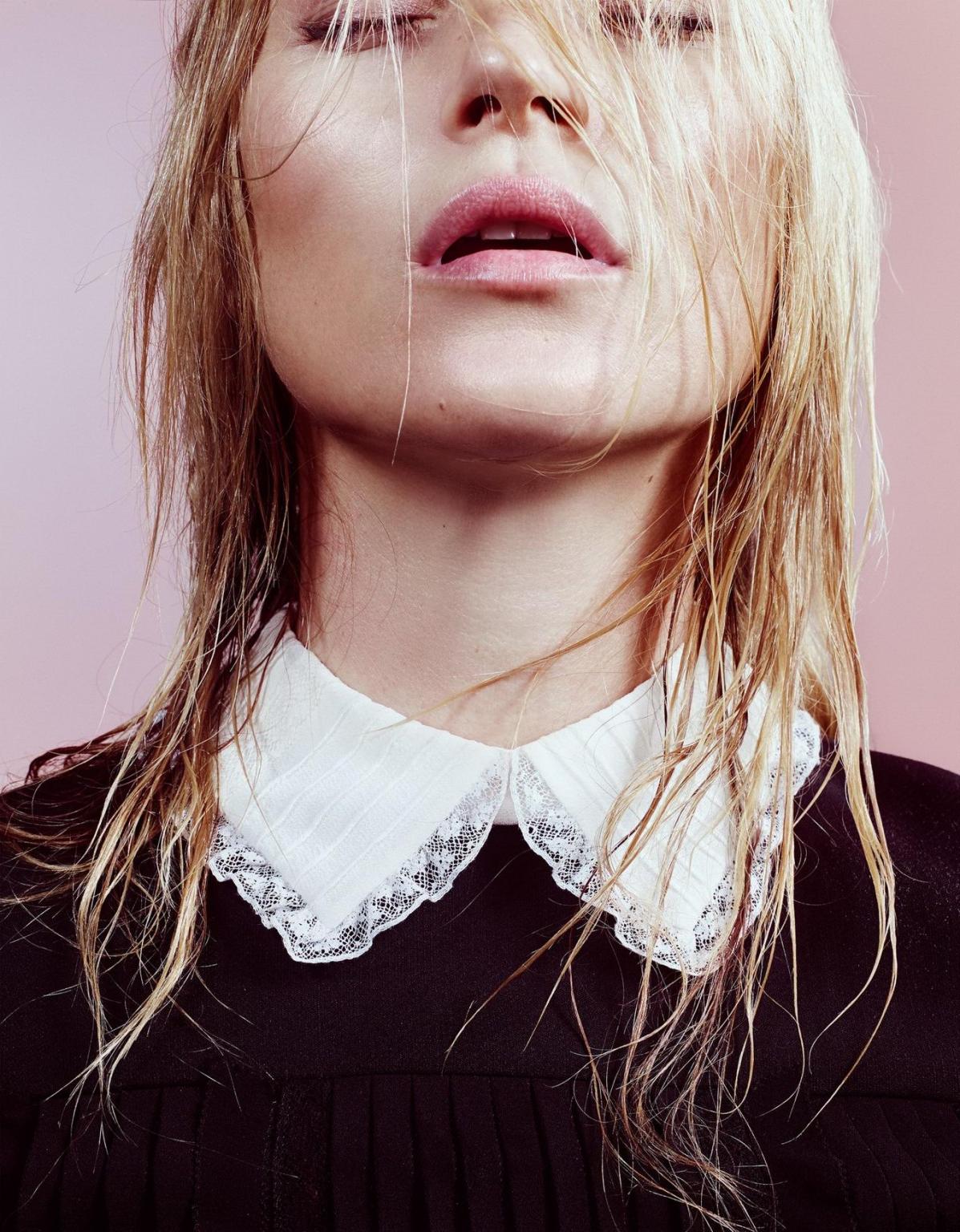 16P Kate Moss showing boobs in see through for W Magazine May 2015 issue
