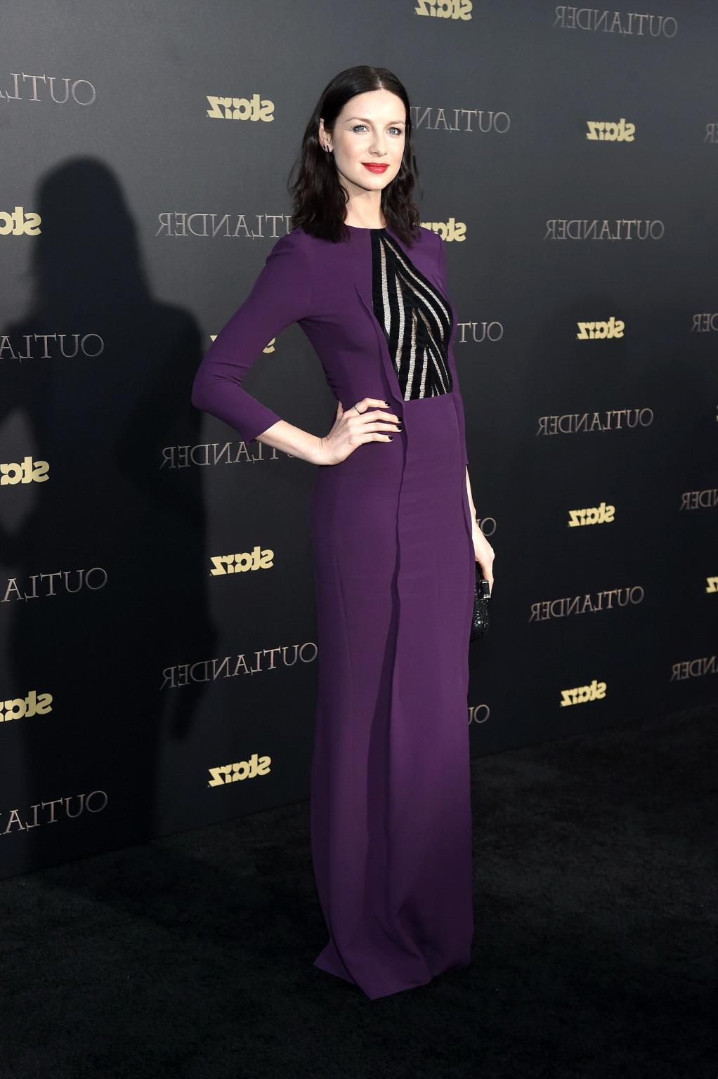 8P Caitriona Balfe see through to pasties at the Outlander MidSeason Premiere in NY