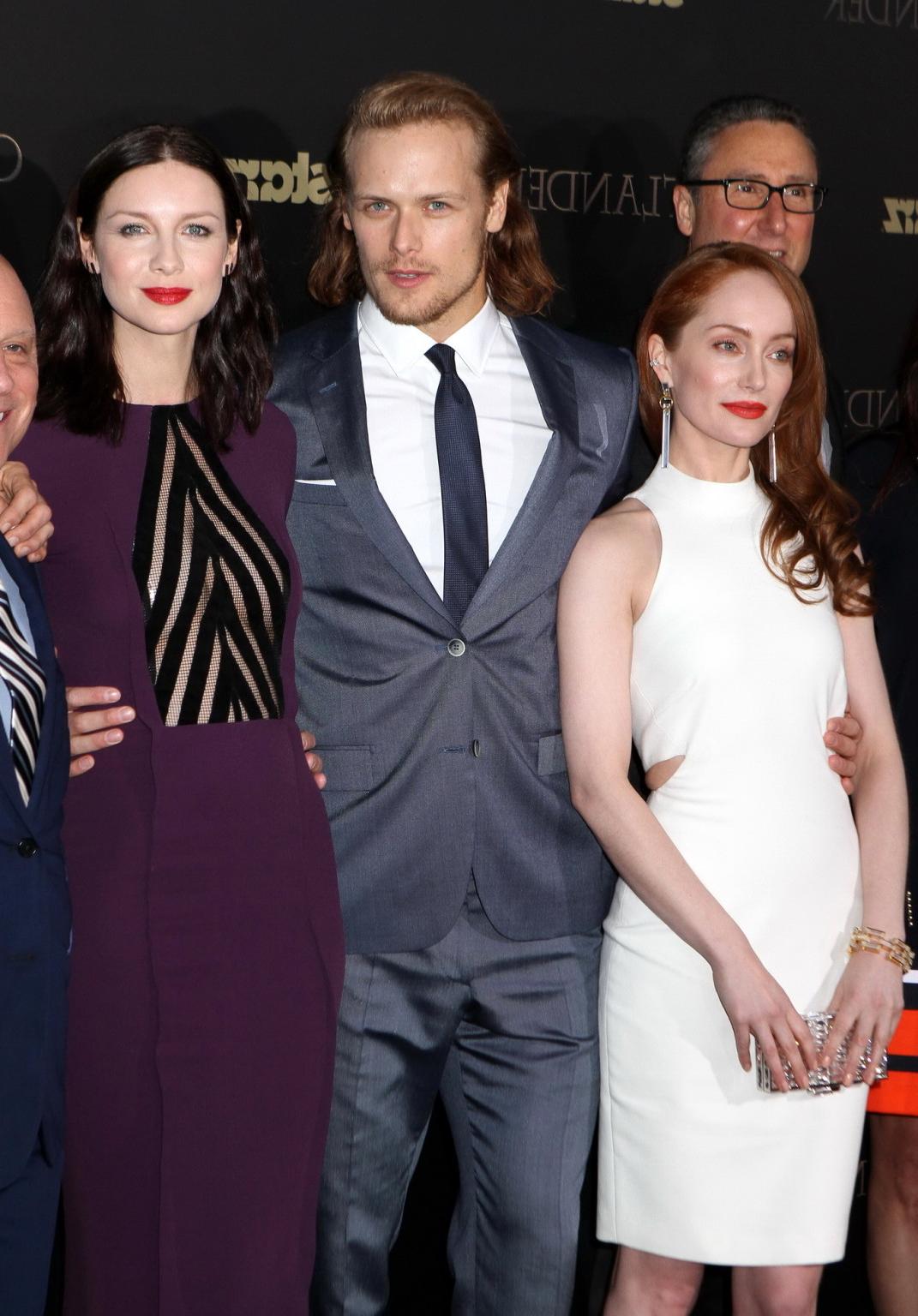 8P Caitriona Balfe see through to pasties at the Outlander MidSeason Premiere in NY