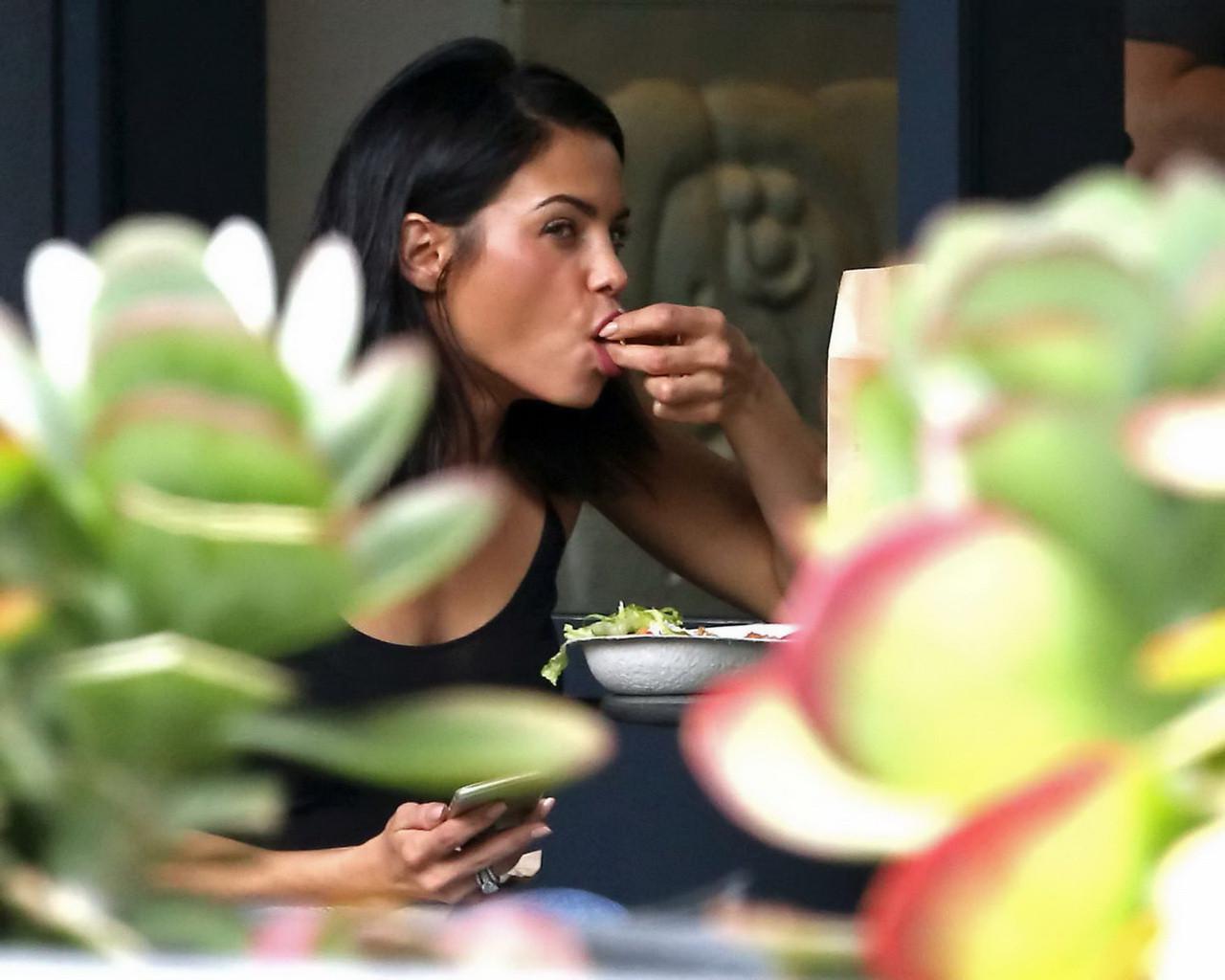 16P Jenna Dewan see through to bra out in Los Angeles