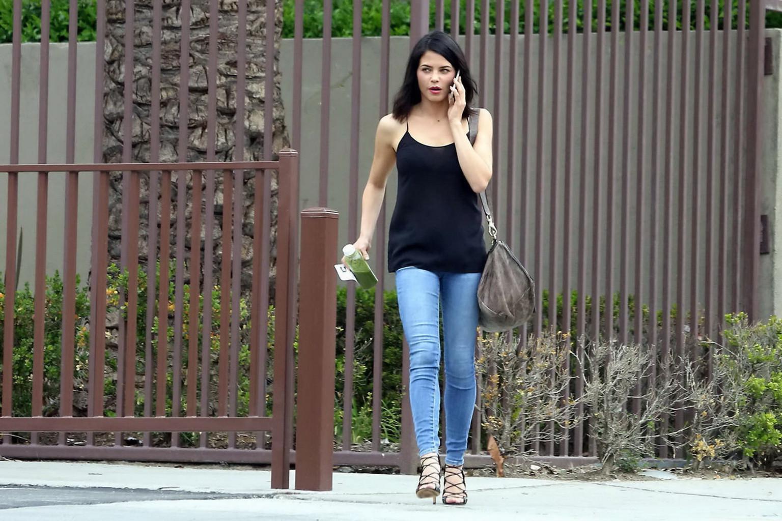 16P Jenna Dewan see through to bra out in Los Angeles