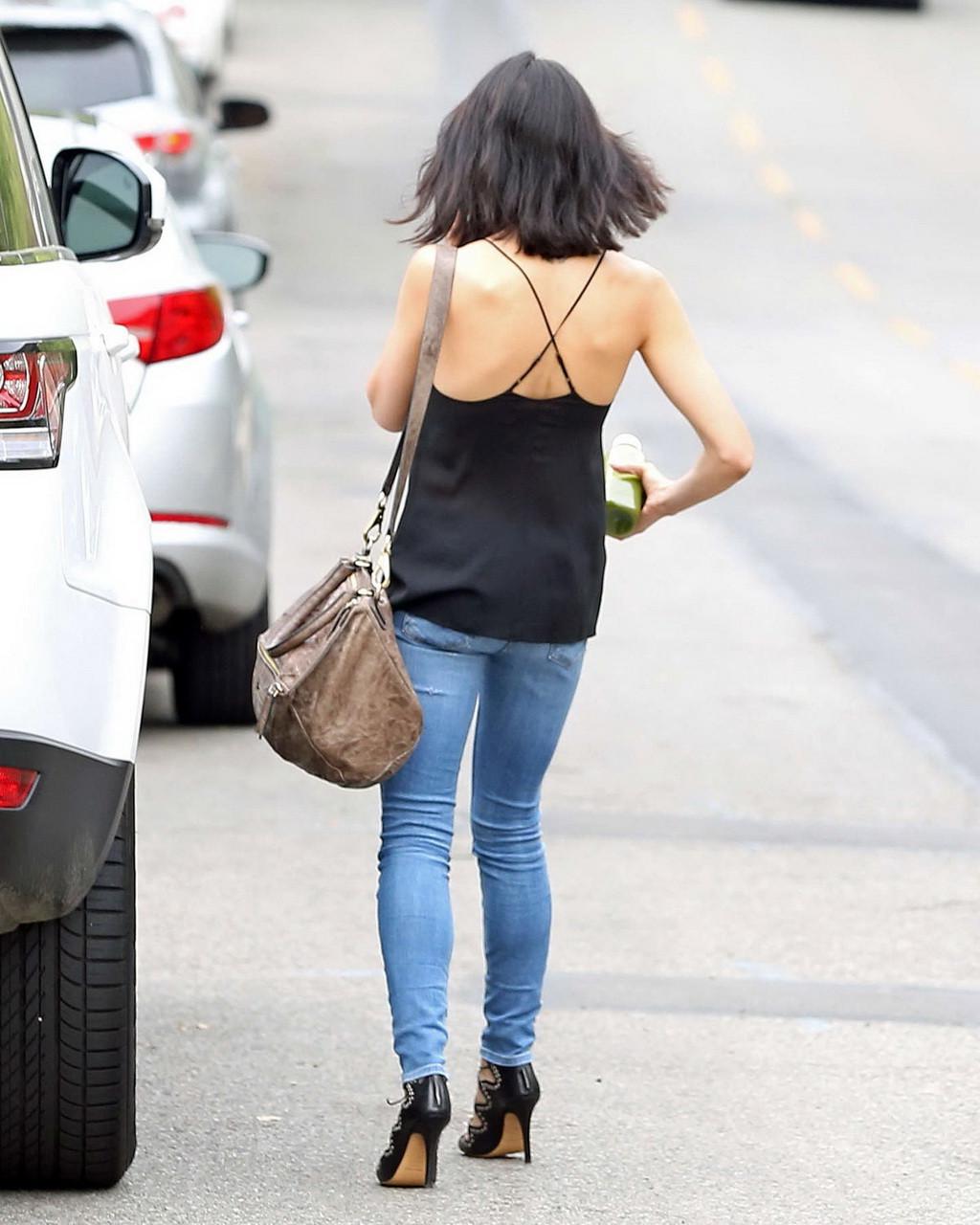16P Jenna Dewan see through to bra out in Los Angeles