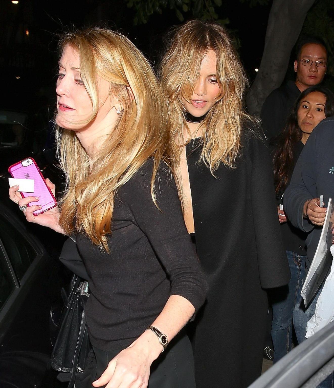 16P Suki Waterhouse in a partially see through dress leaving a party at No Vacancy i