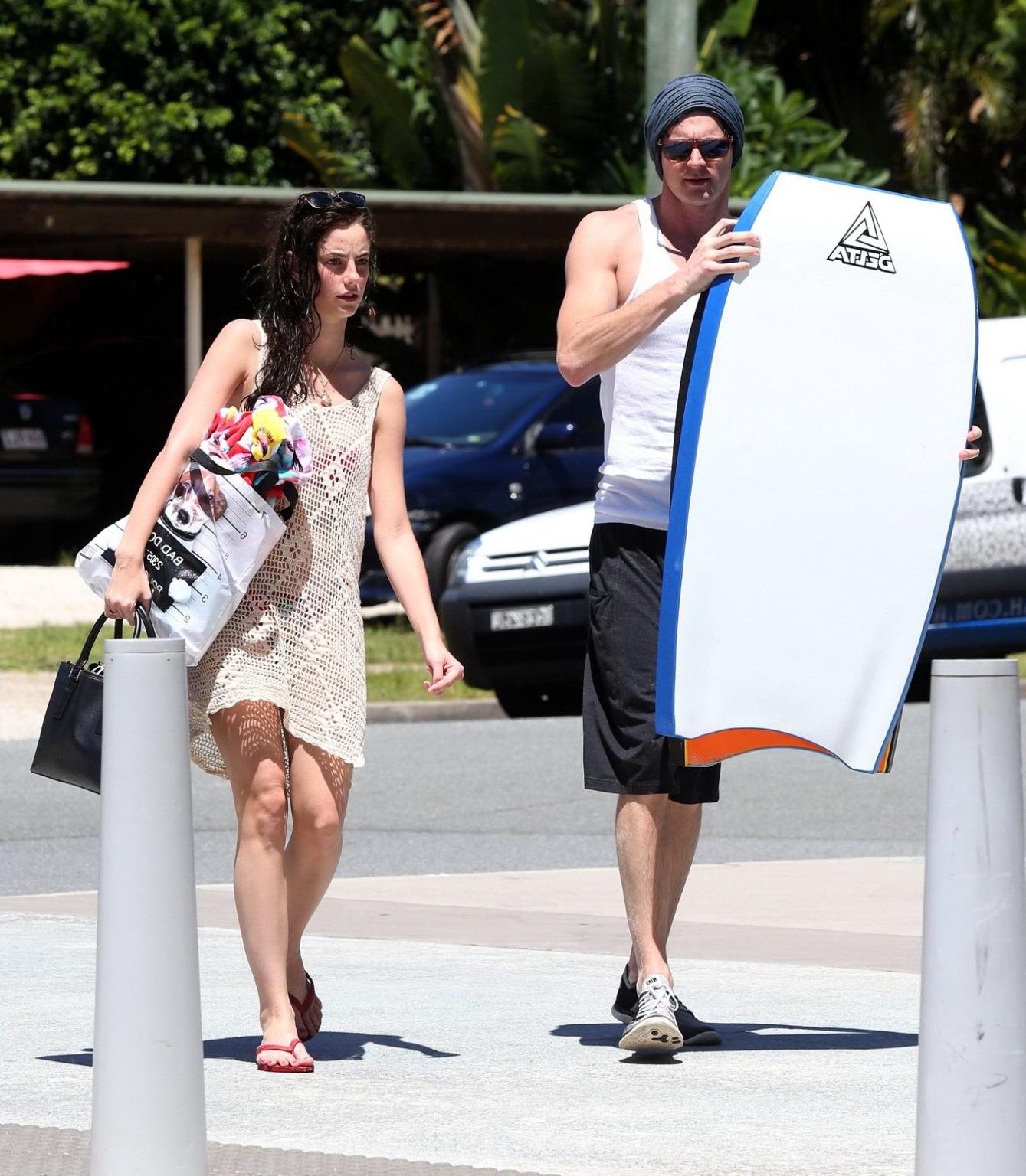 16P Kaya Scodelario see through to bikini out in Australia