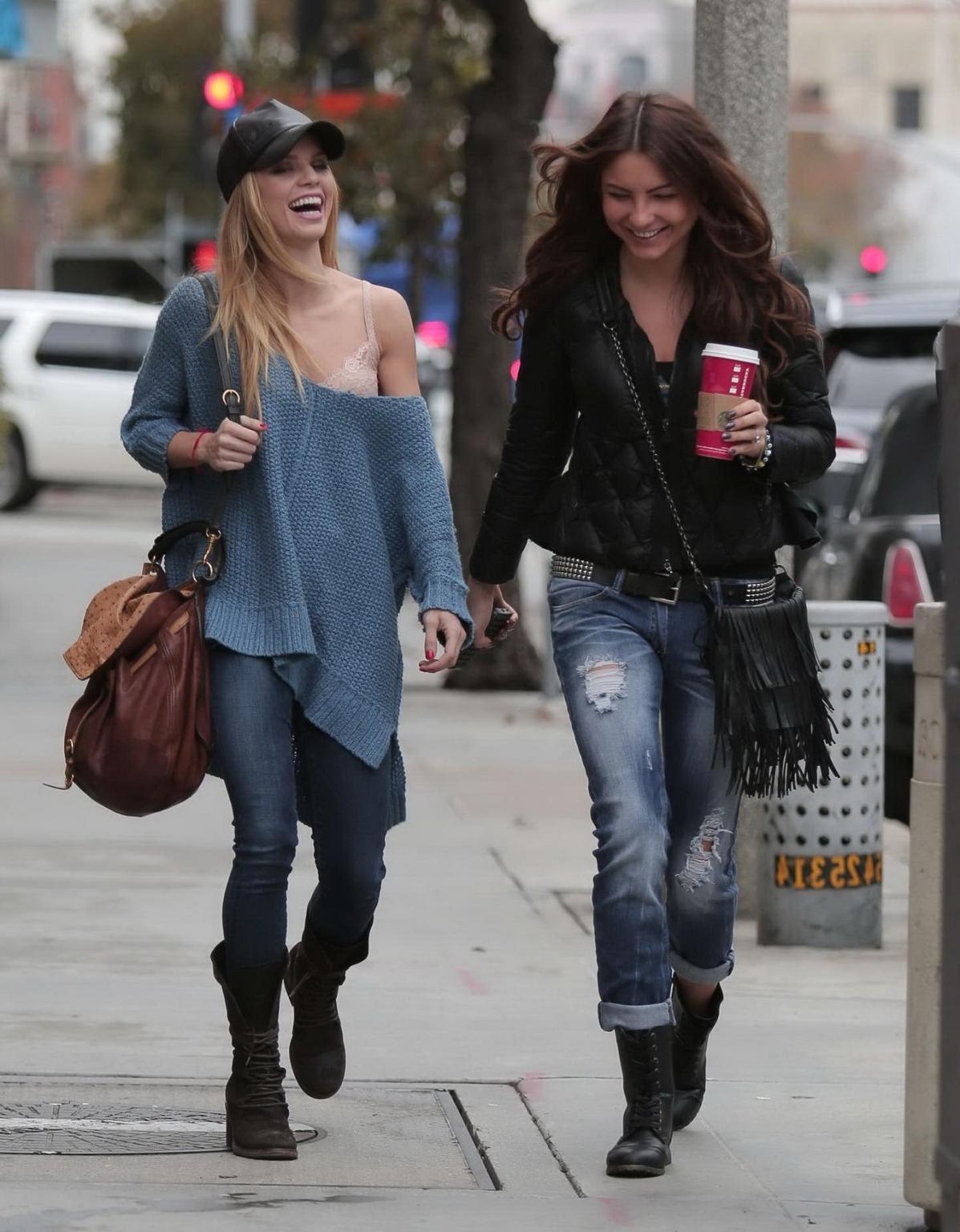 16P AnnaLynne McCord bra peek downblouse while out in Los Angeles