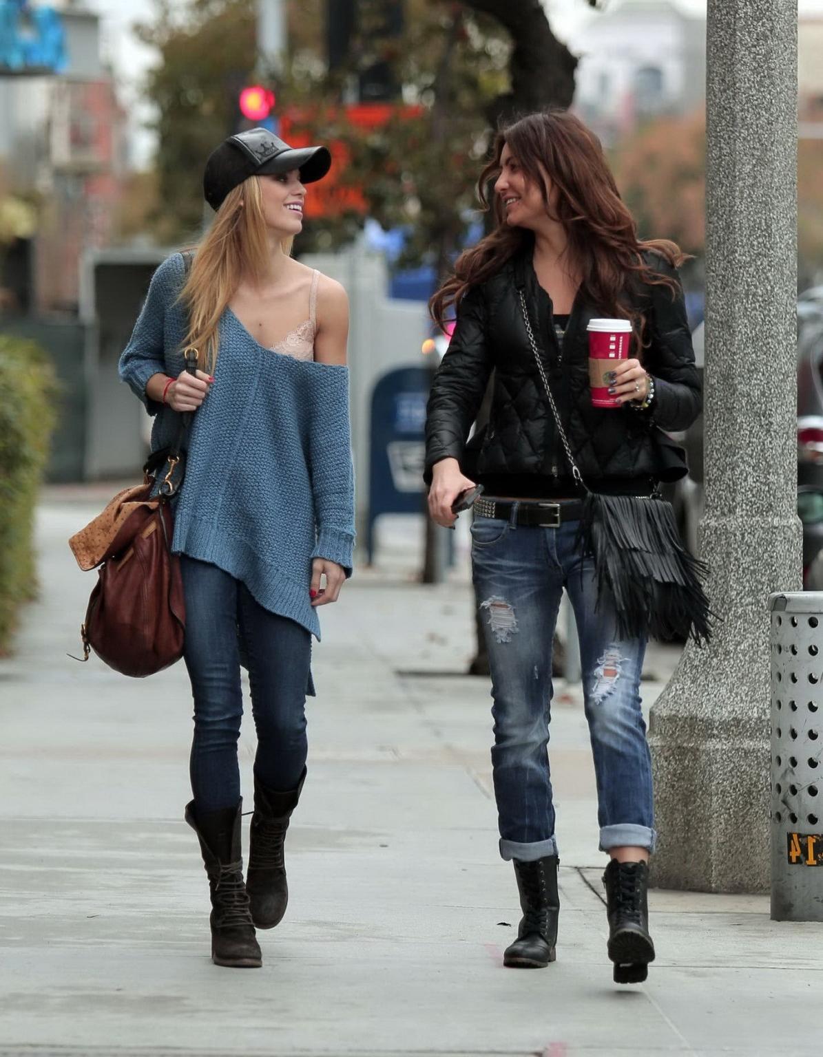 16P AnnaLynne McCord bra peek downblouse while out in Los Angeles