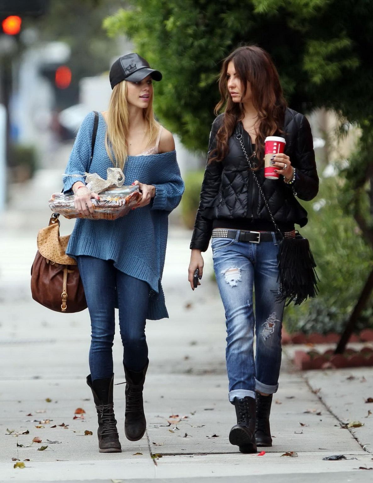 16P AnnaLynne McCord bra peek downblouse while out in Los Angeles