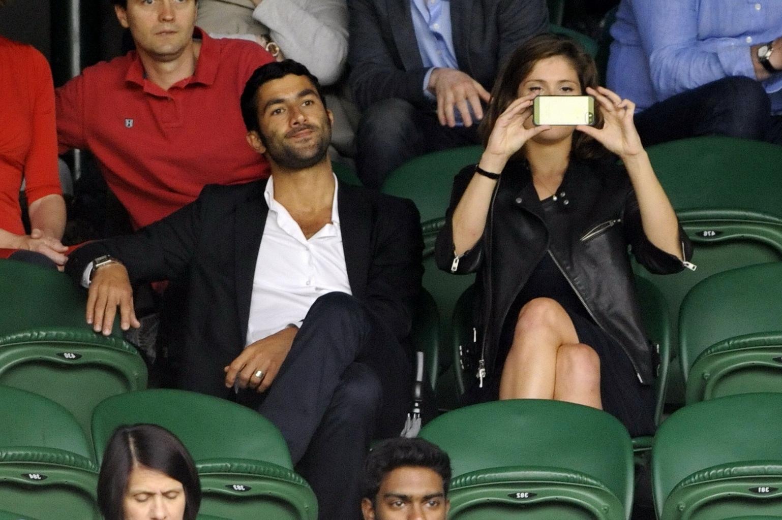 16P Gemma Arterton shows off her big boobs wearing a see through dress at Wimbledon 