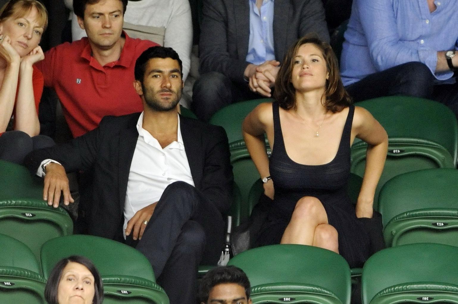 16P Gemma Arterton shows off her big boobs wearing a see through dress at Wimbledon 