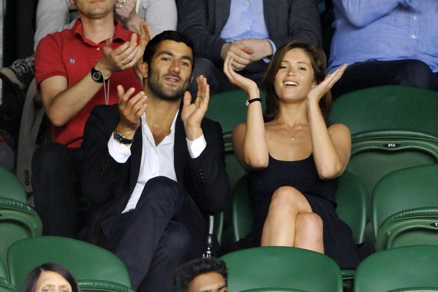 16P Gemma Arterton shows off her big boobs wearing a see through dress at Wimbledon 
