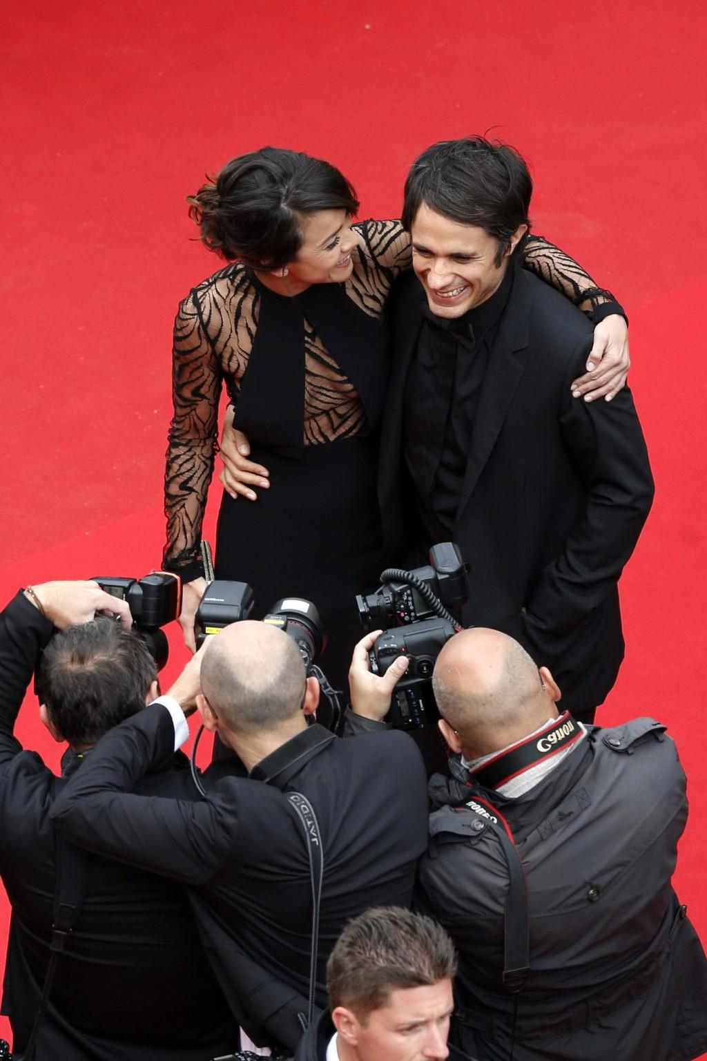 16P Alice Braga braless wearing a partially see through dress at the Foxcatcher prem