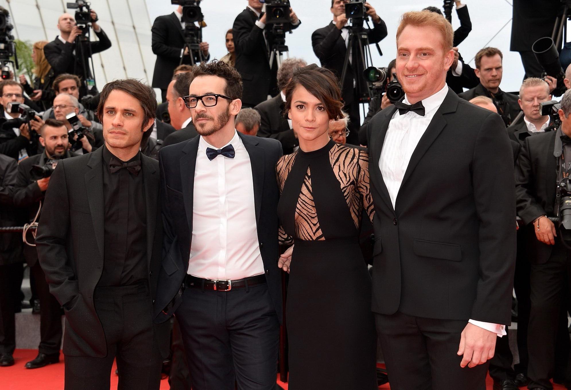 16P Alice Braga braless wearing a partially see through dress at the Foxcatcher prem