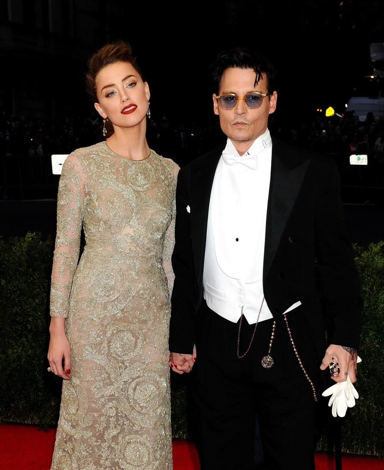 16P Amber Heard braless wearing a see through dress at the 2014 Met Gala in NY