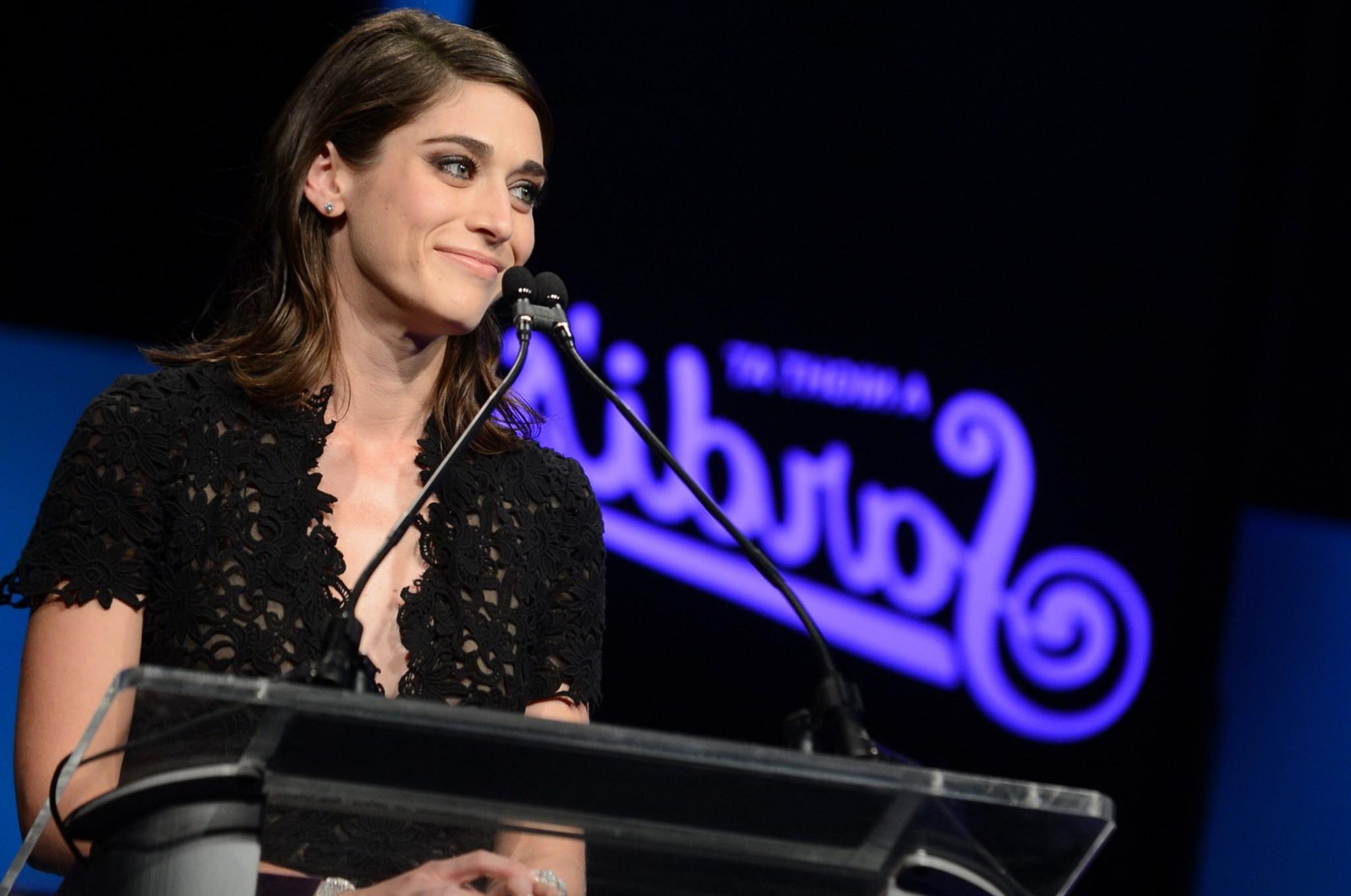 16P Lizzy Caplan wearing a see through jumpsuit at A Night at Sardis in Beverly Hill