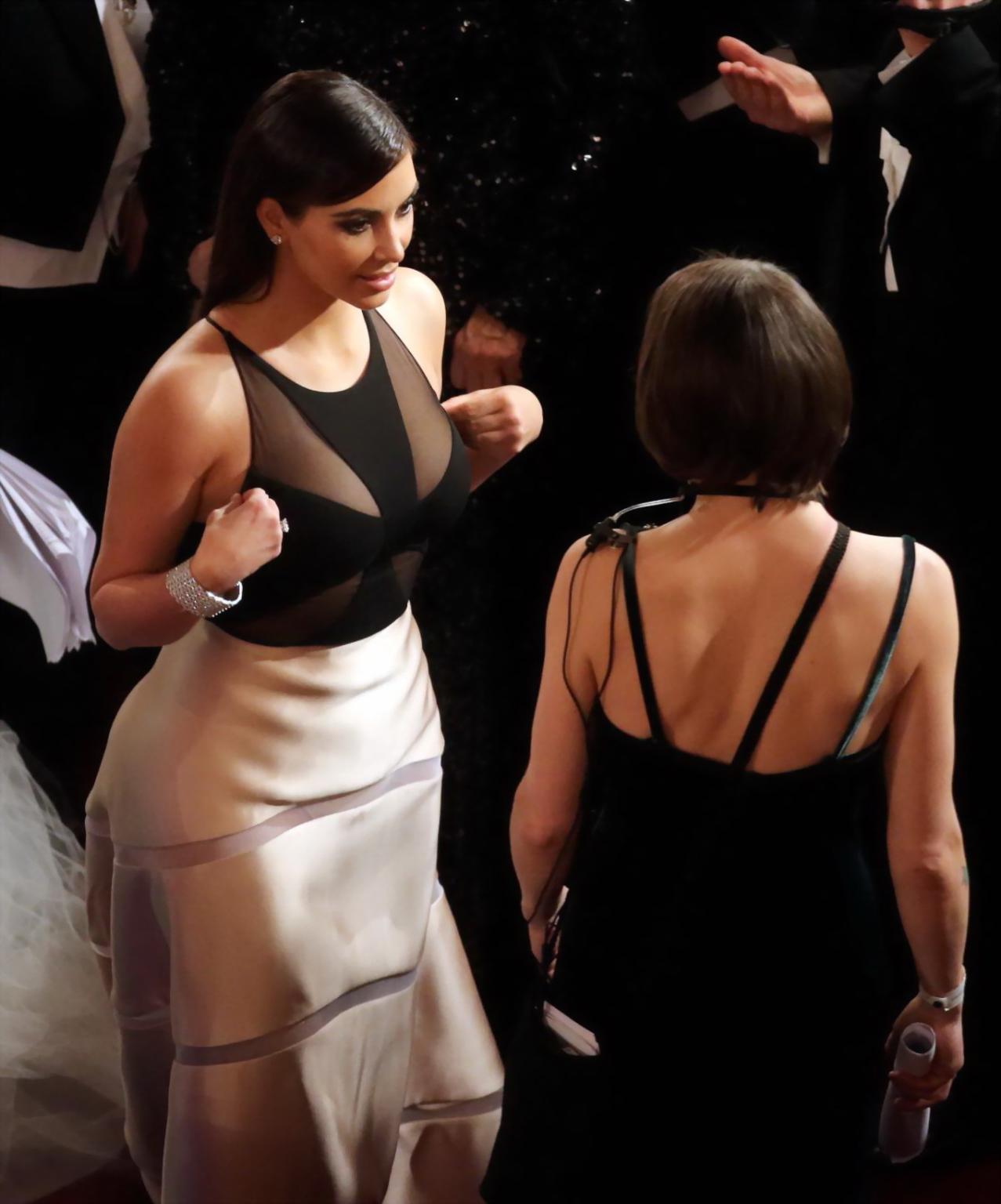 16P Kim Kardashian braless wearing partially see-through dress at 58 Wiener Opernbal