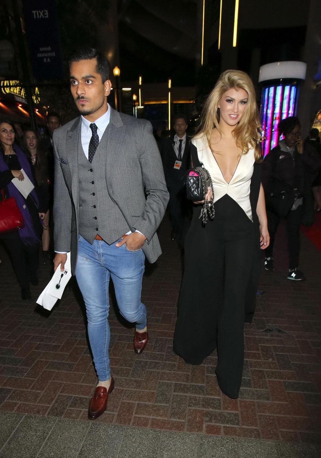 16P Amy Willerton cleavy  see through to thong at the BRIT Awards 2014 in London