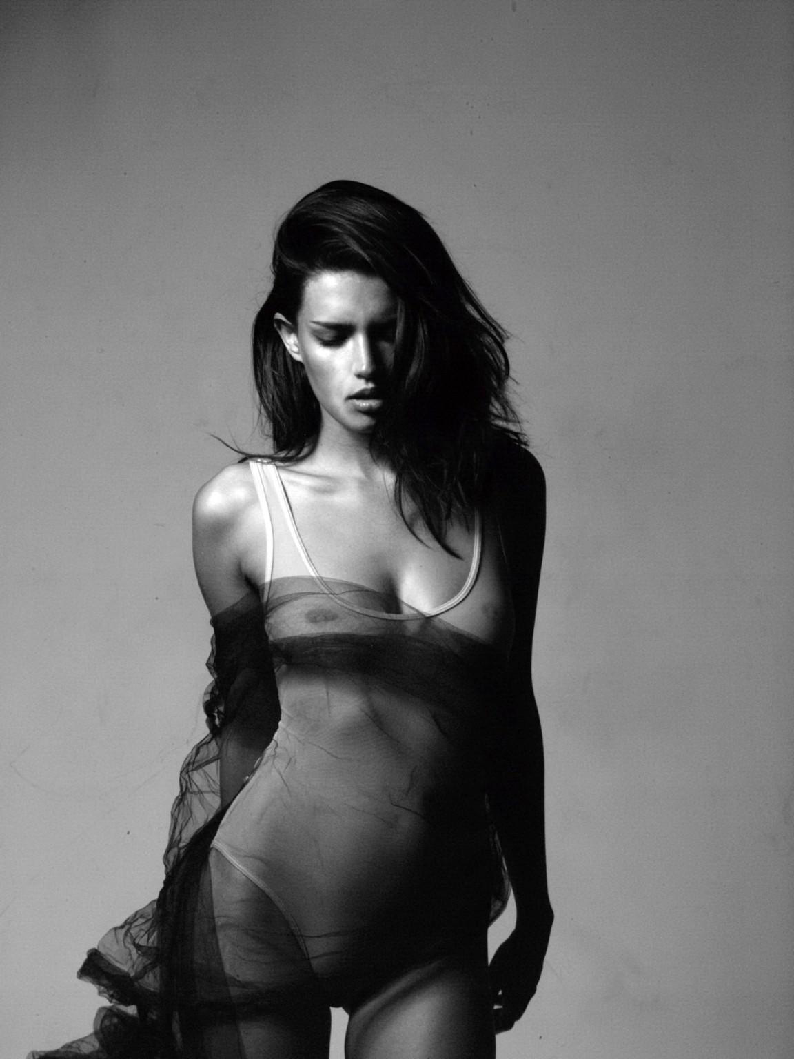 16P Michea Crawford showing off her boobs and pussy in a see through body suit for M