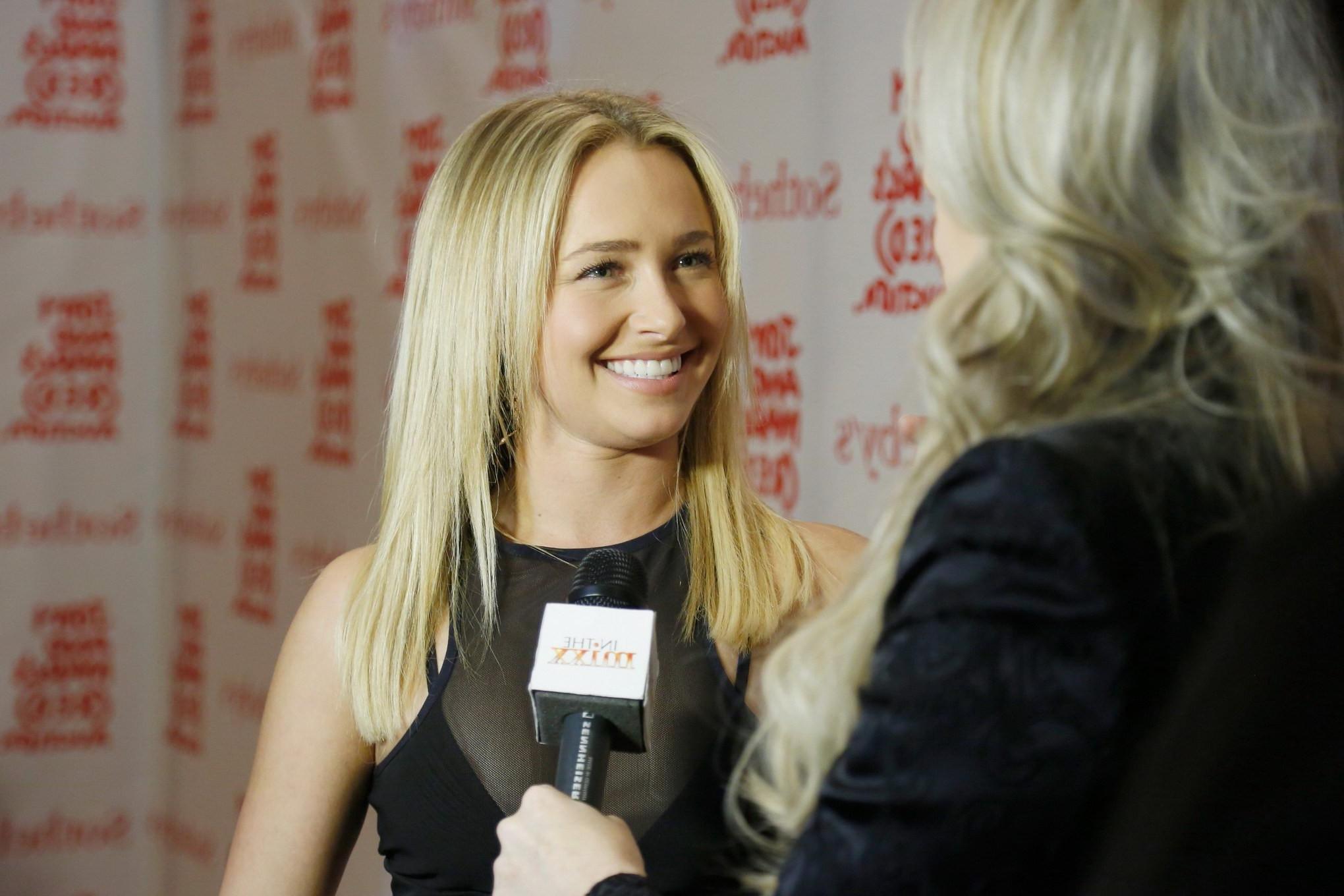 16P Hayden Panettiere braless wearing a partially see through dress for Jony And Mar