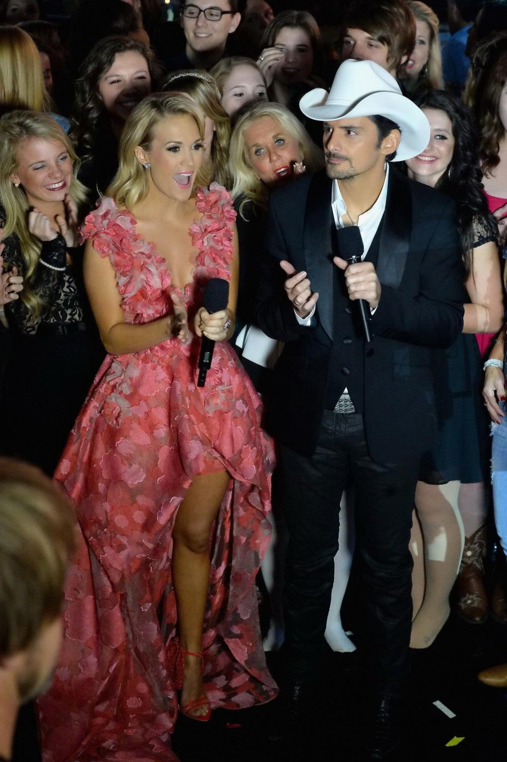 16P Carrie Underwood stunning in sexy see-through dresses at 47th Annual CMA Awards 