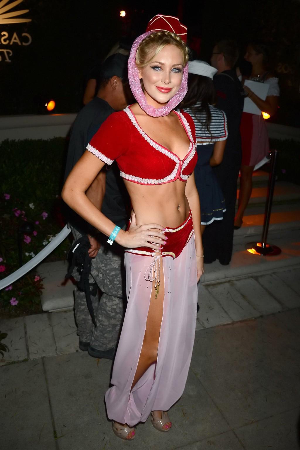 16P Stephanie Pratt dressed as a hot red genie at 2013 Casamigos Halloween Party in 