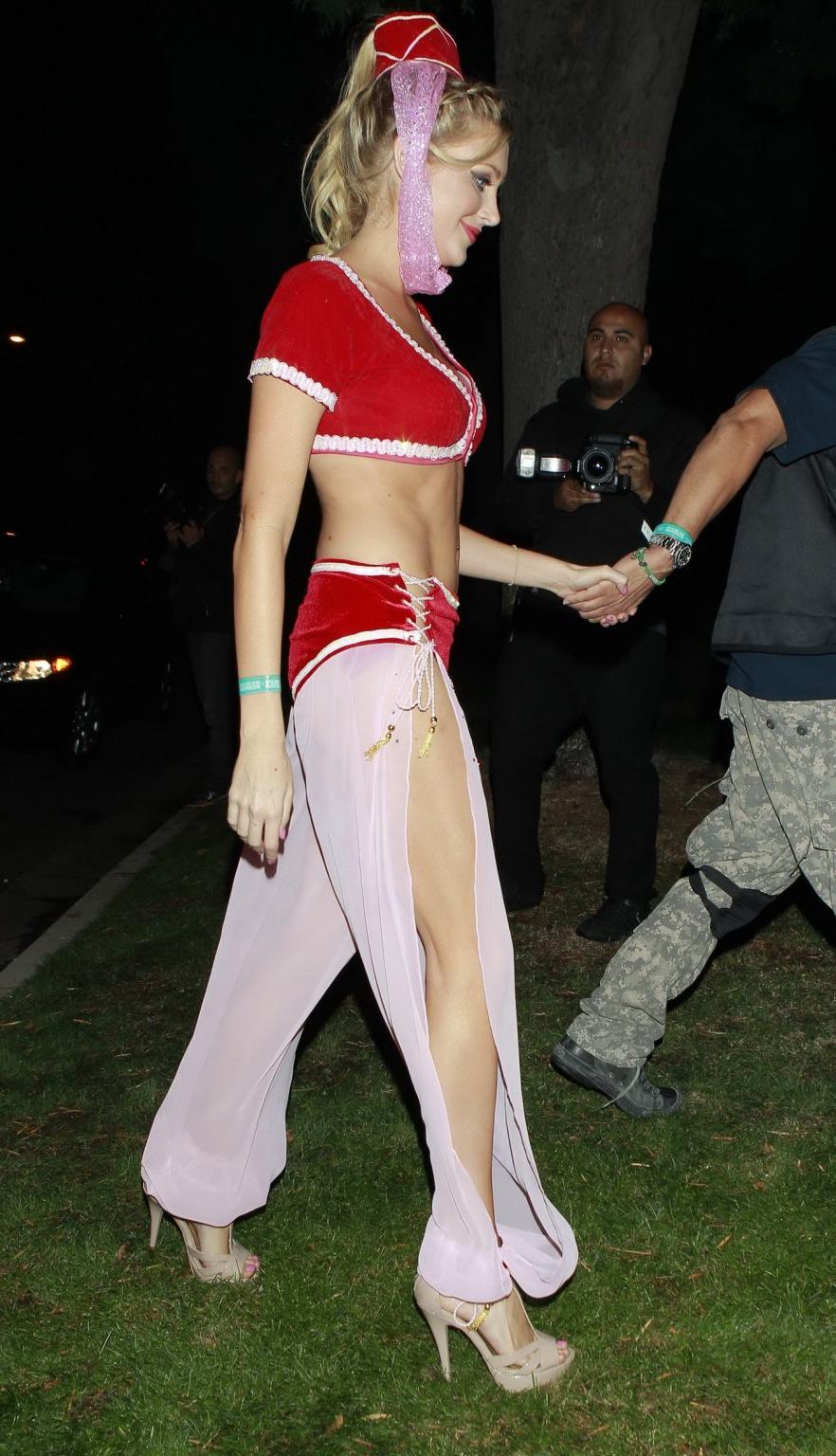 16P Stephanie Pratt dressed as a hot red genie at 2013 Casamigos Halloween Party in 