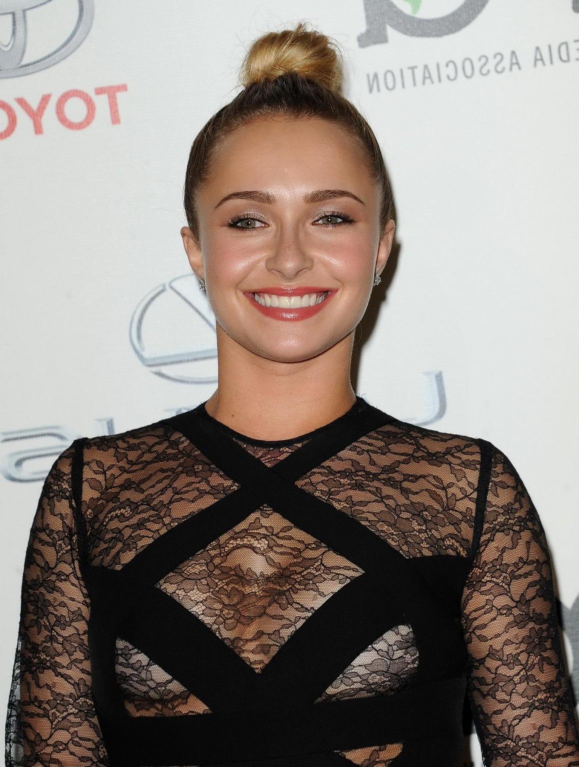 13P Hayden Panettiere wearing a partially see through dress at the 23rd Annual Envir