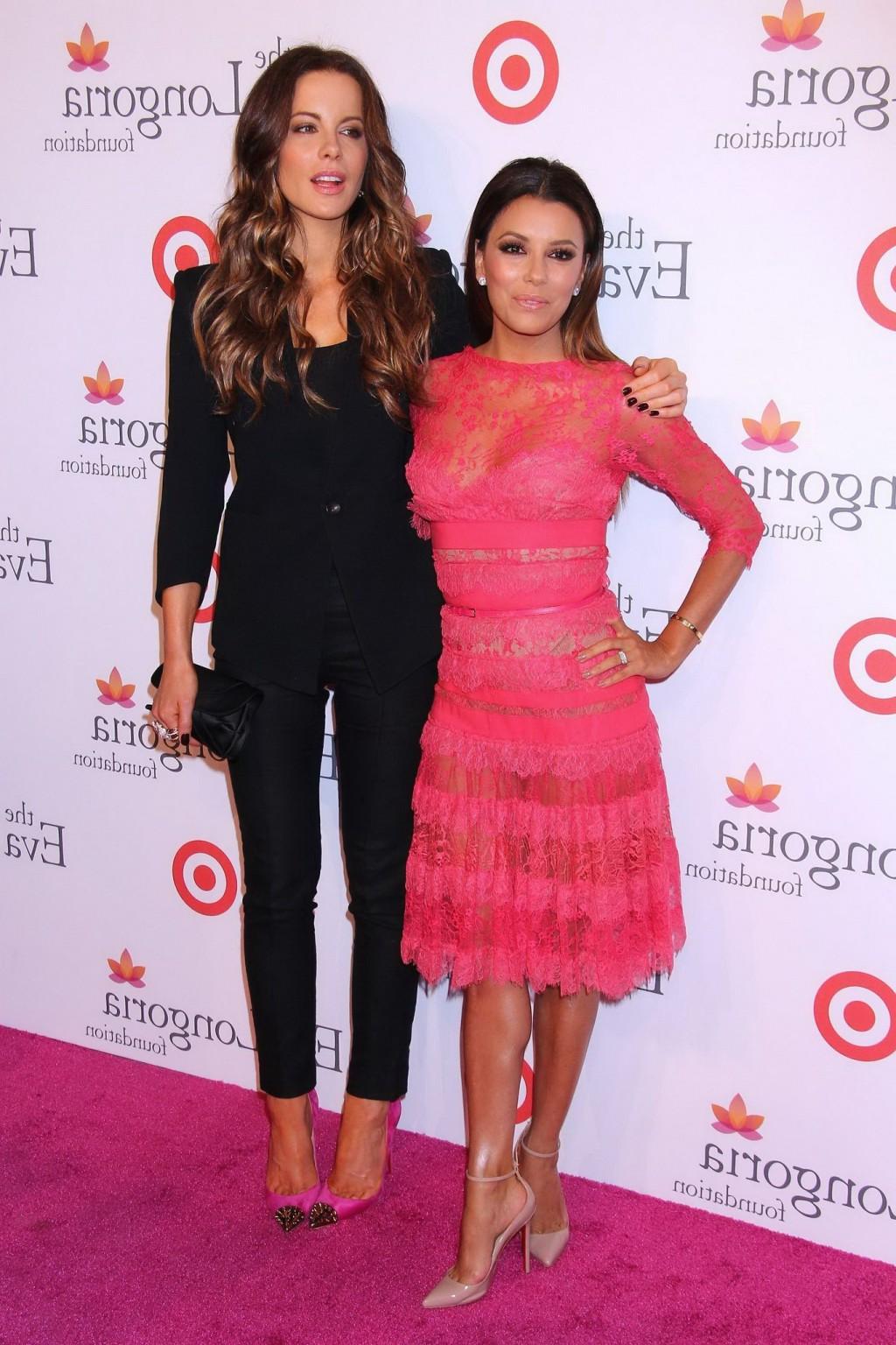 16P Eva Longoria see-through to panties with Kate Beckinsale at her Foundation Dinne
