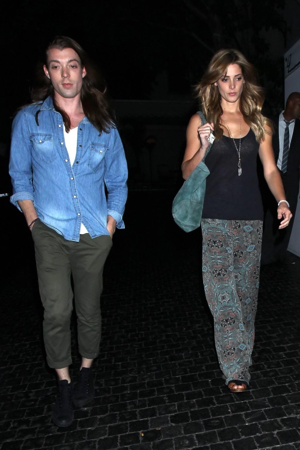 16P Ashley Greene see through to bra on a night out in West Hollywood