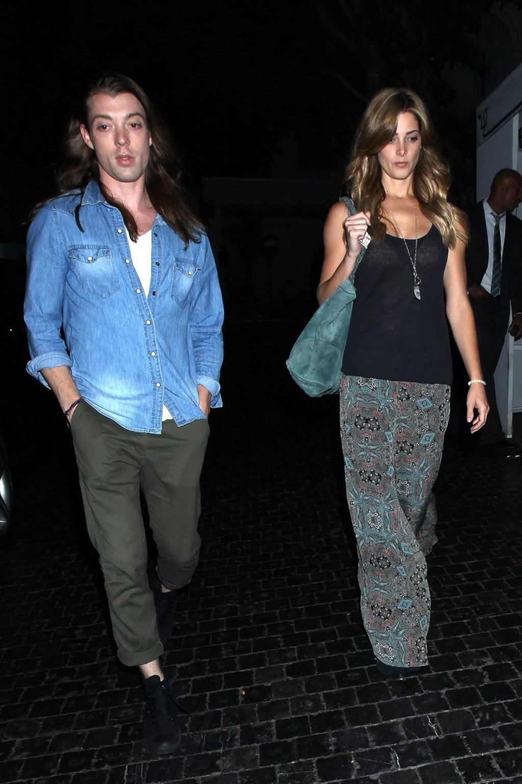 16P Ashley Greene see through to bra on a night out in West Hollywood