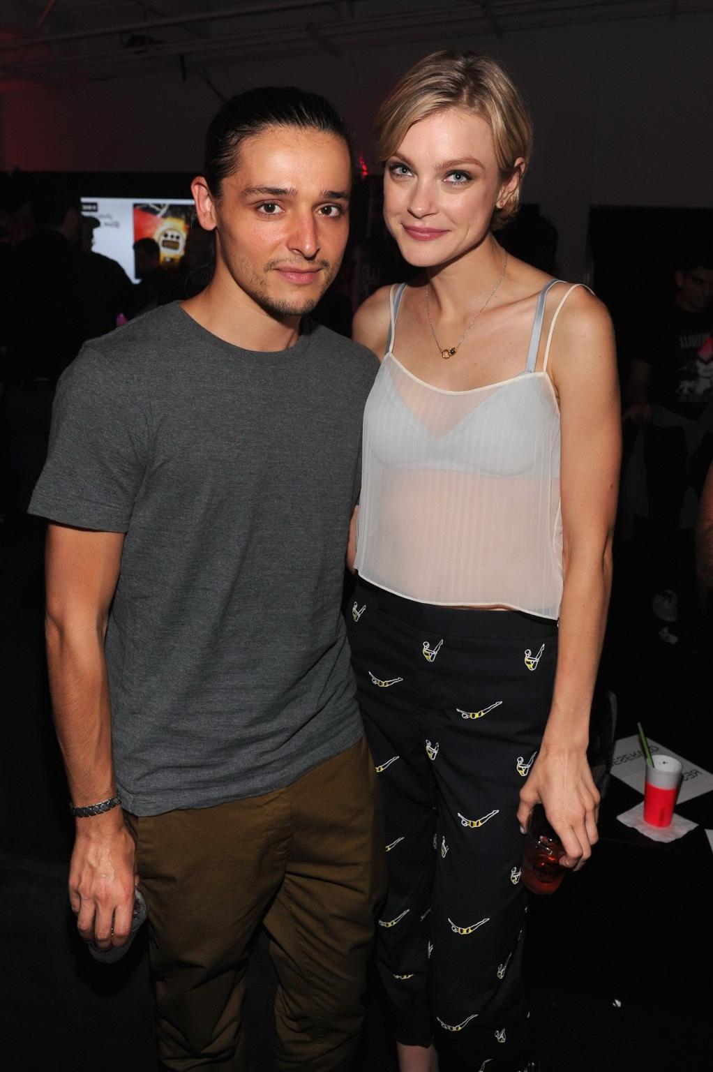 16P Jessica Stam see-through to bra at G-Shock-Shock The World party in NYC