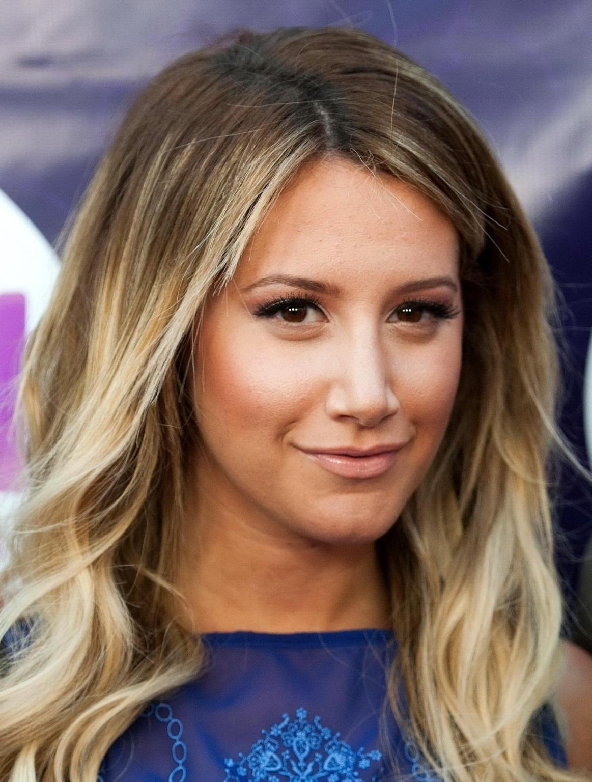 16P Ashley Tisdale wearing a partially see through dress at the 2013 TCA Summer Tour