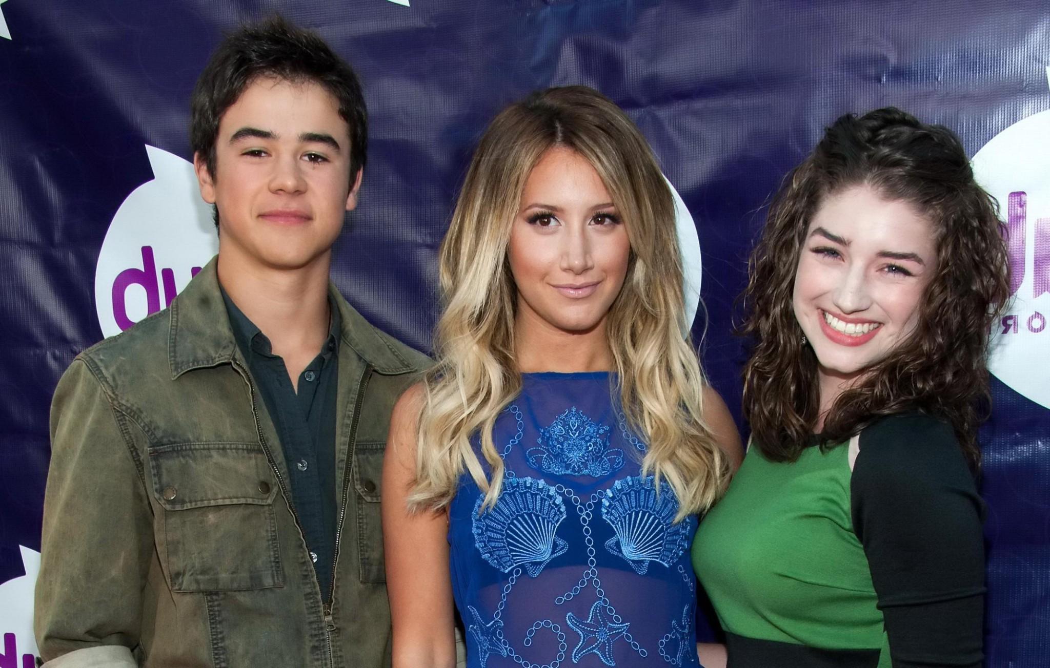 16P Ashley Tisdale wearing a partially see through dress at the 2013 TCA Summer Tour