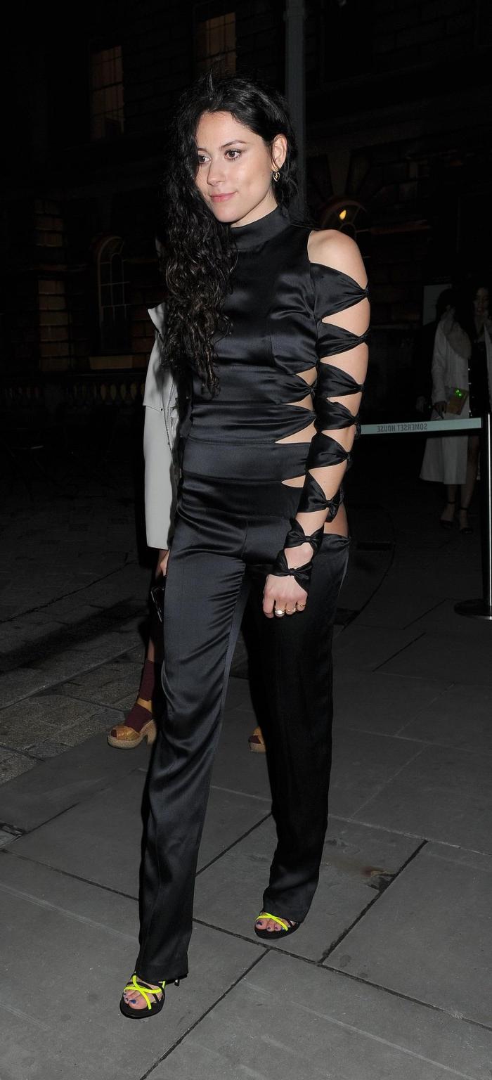 16P Eliza Doolittle pantyless wearing a side see through jumpsuit at the Esquire  St