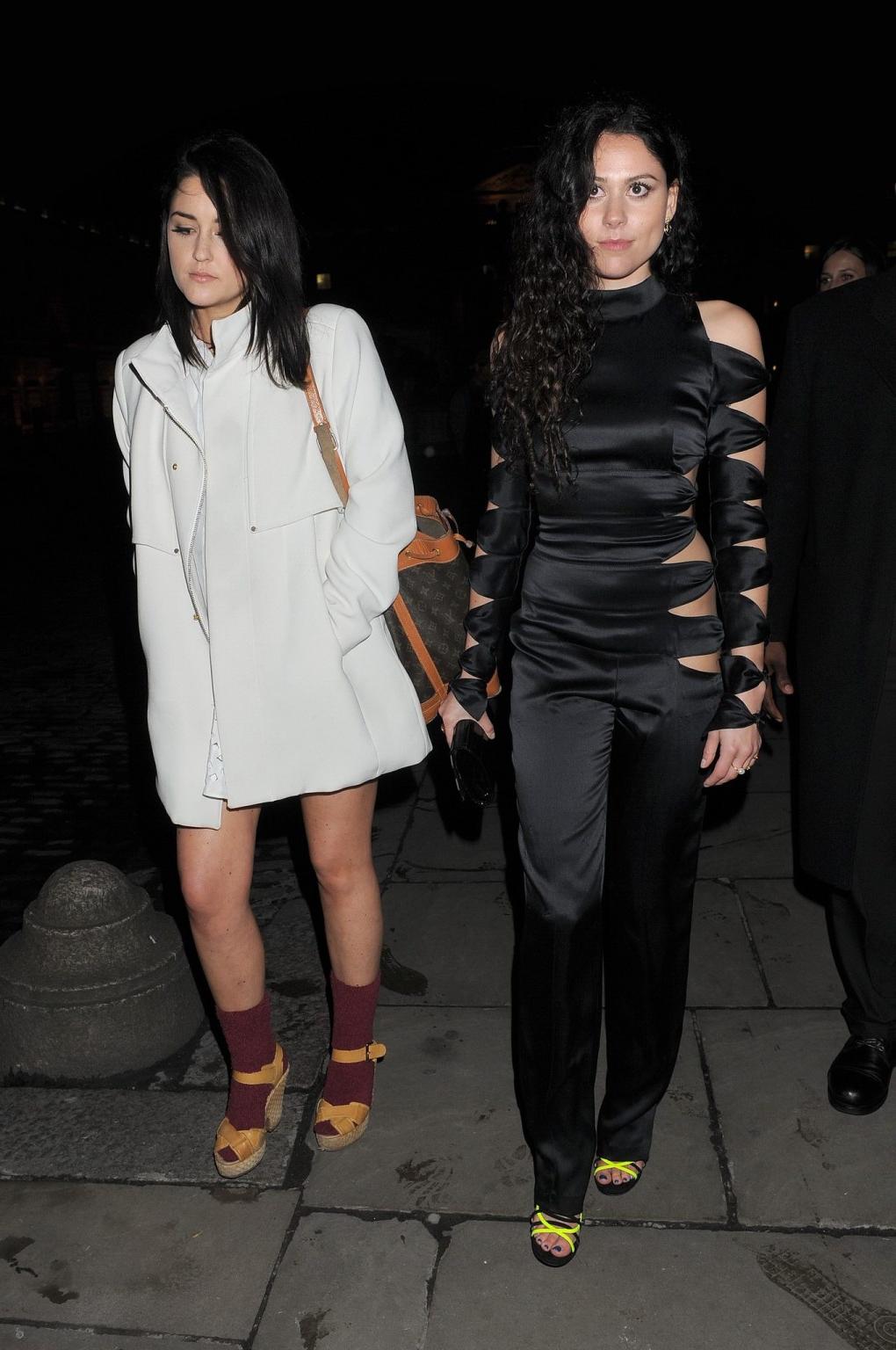 16P Eliza Doolittle pantyless wearing a side see through jumpsuit at the Esquire  St