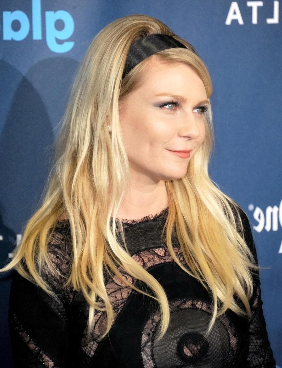 16P Kirsten Dunst wearing a partially see through little dress at the 24th Annual GL