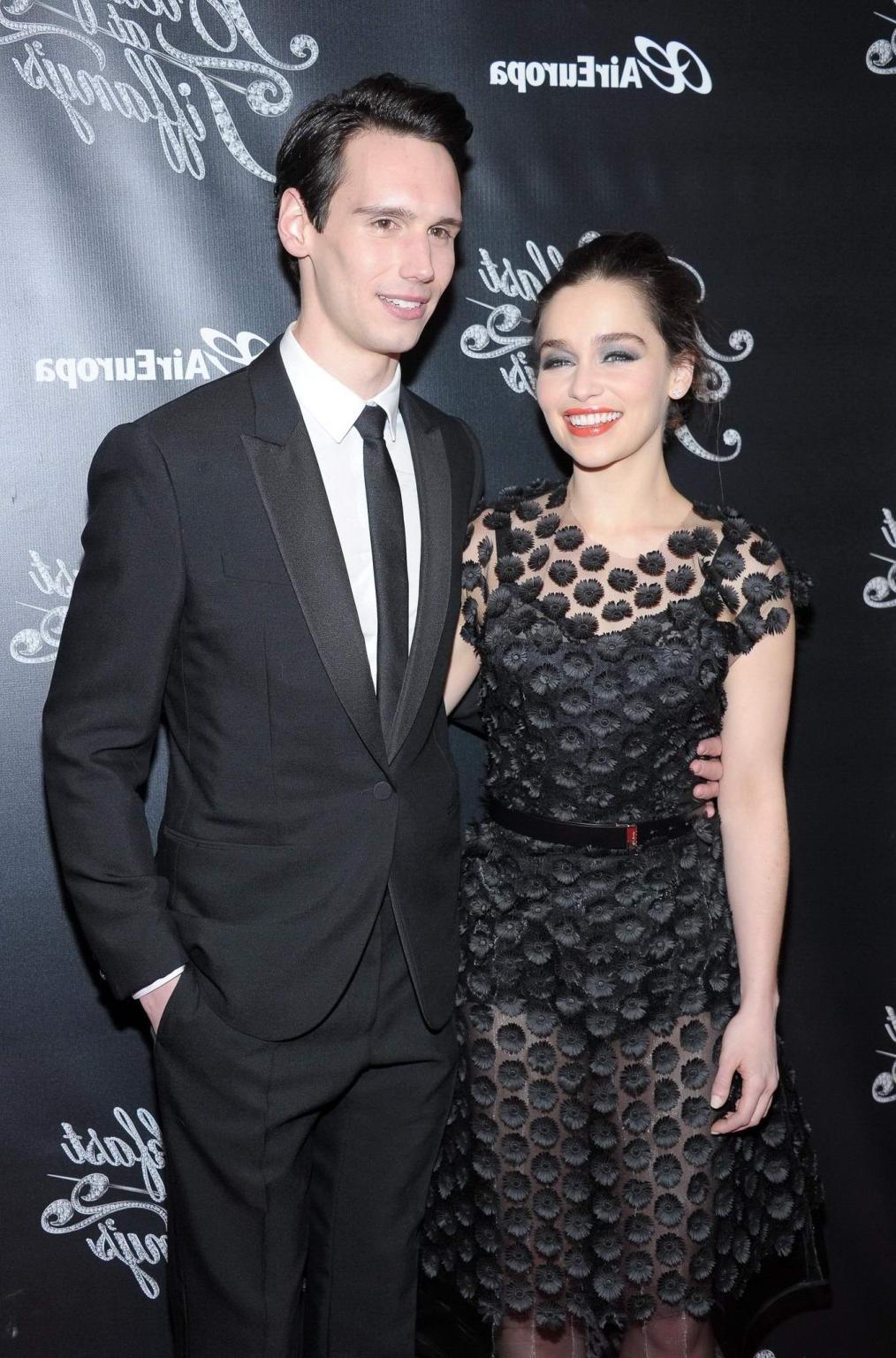 16P Emilia Clarke looks very hot wearing a partially see through dress at the 'Break