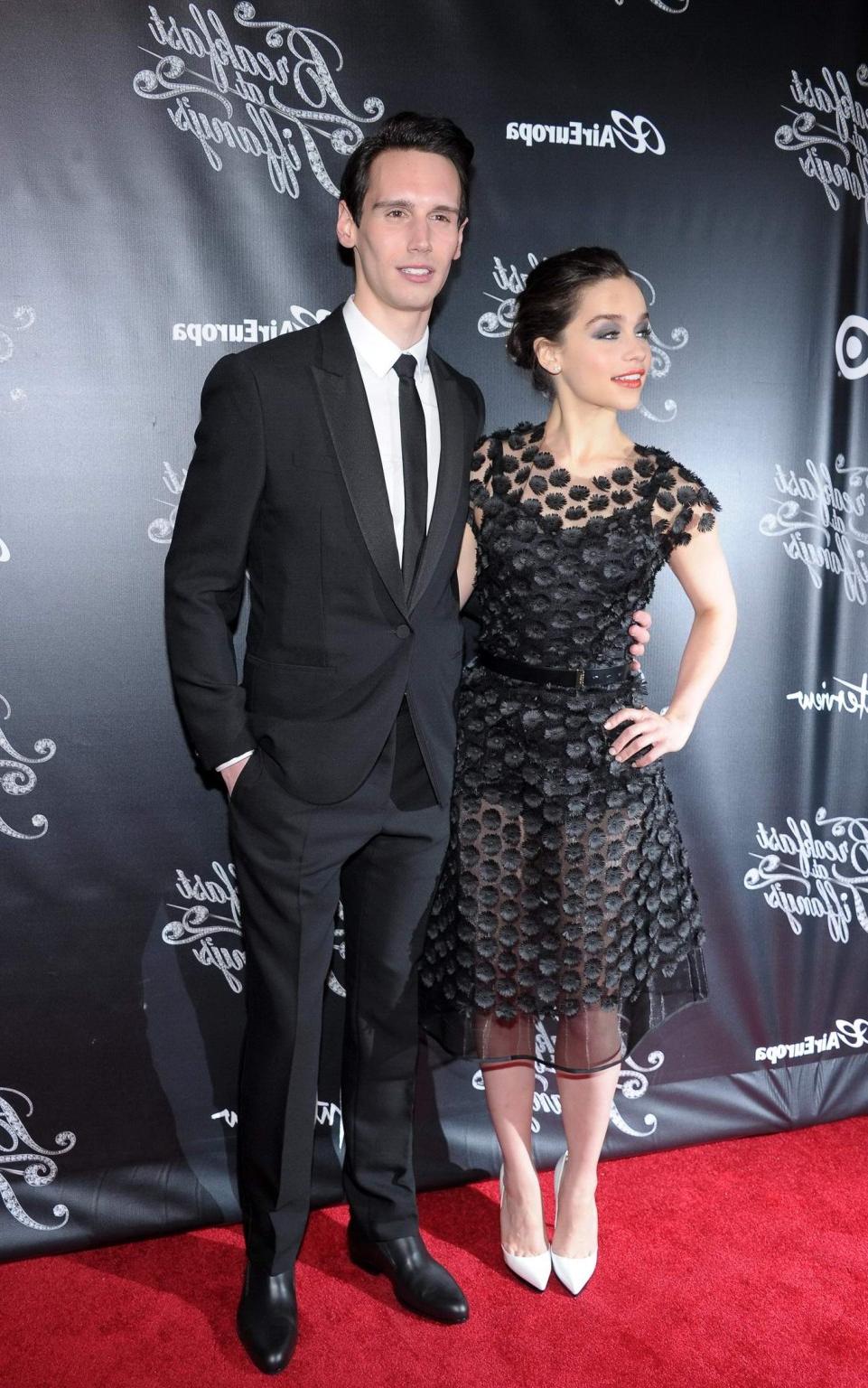 16P Emilia Clarke looks very hot wearing a partially see through dress at the 'Break