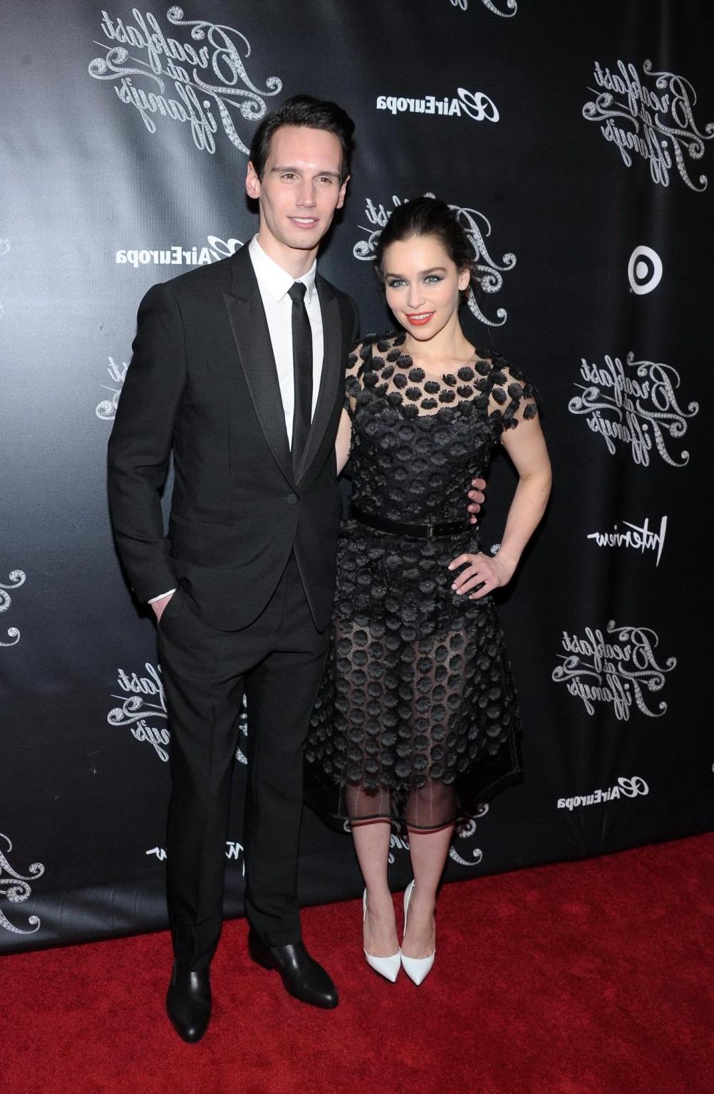 16P Emilia Clarke looks very hot wearing a partially see through dress at the 'Break