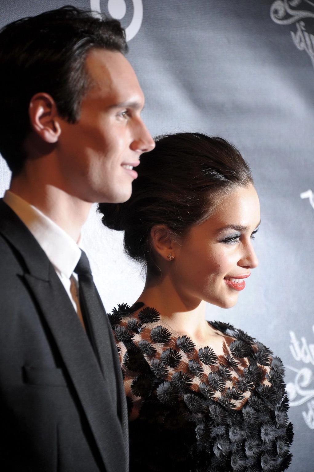 16P Emilia Clarke looks very hot wearing a partially see through dress at the 'Break