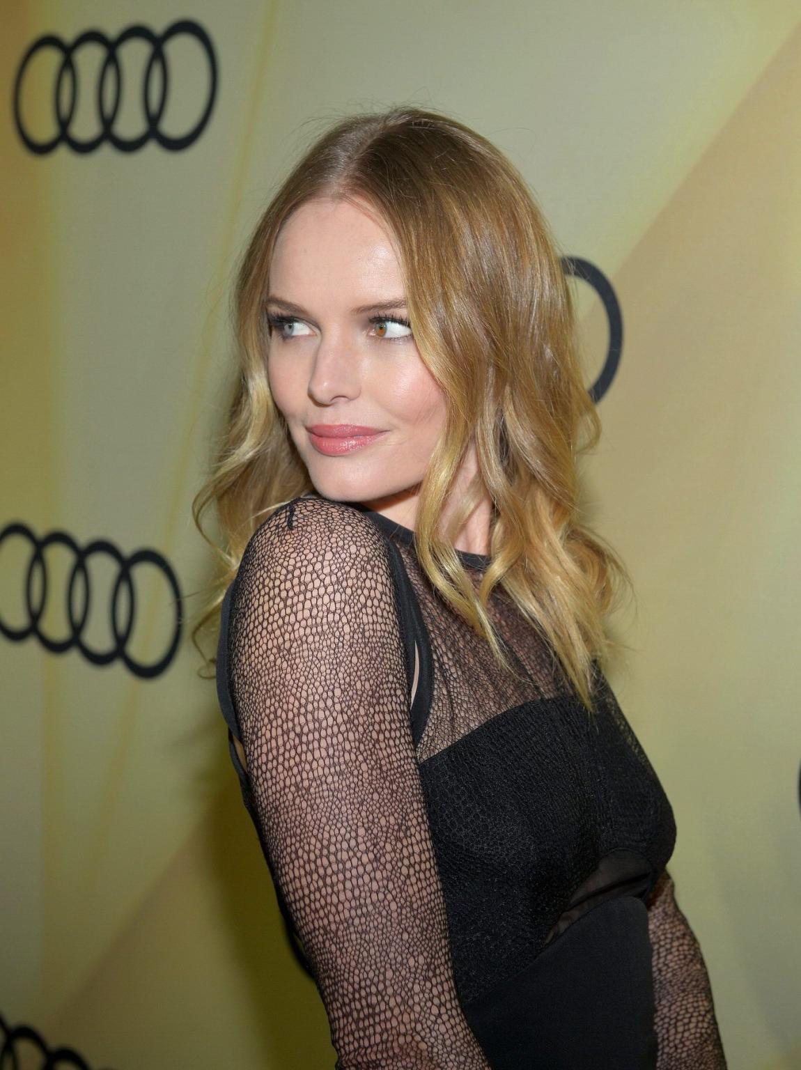 10P Kate Bosworth looks hot wearing black partially see-through dress at Audi Golden