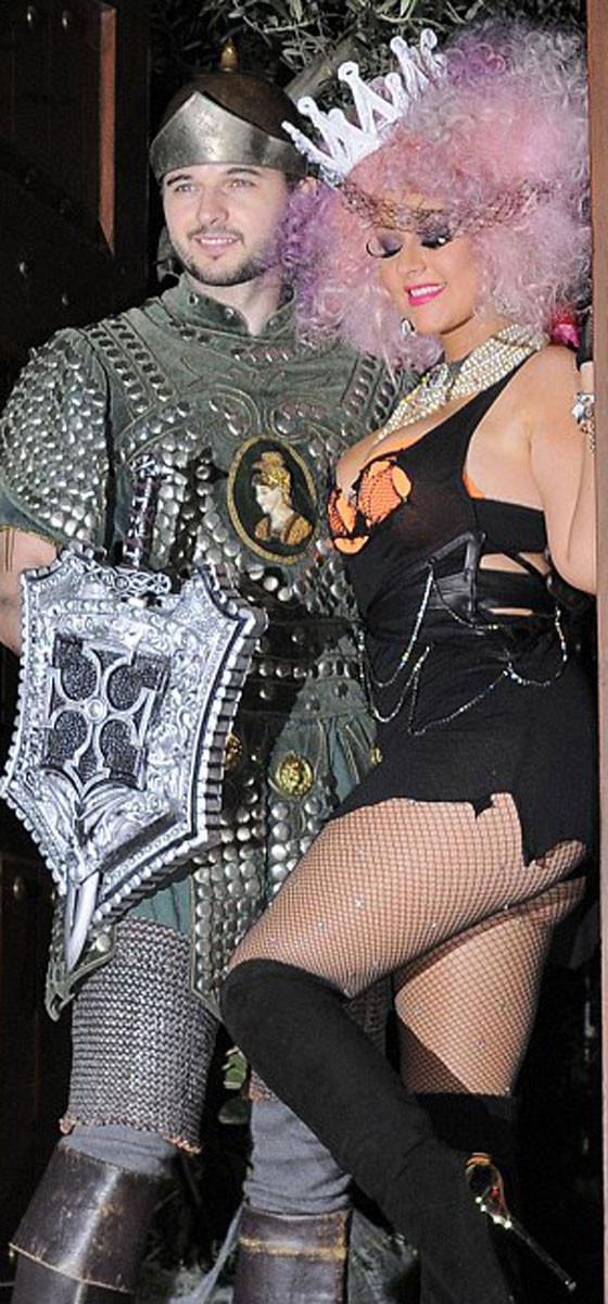 15P Christina Aguilera halloween party at her home