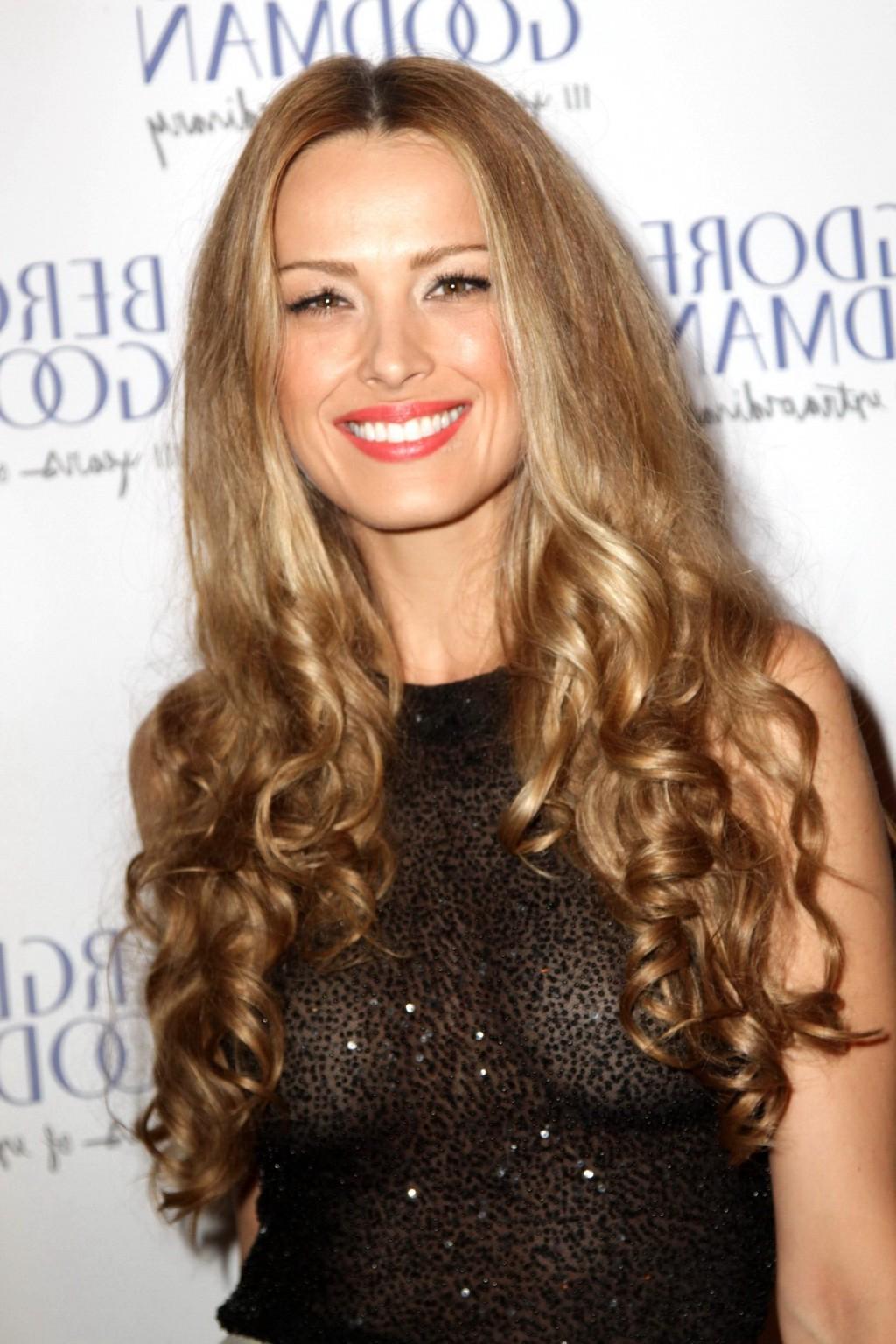 10P Petra Nemcova shows off her boobs wearing a see through dress at Bergdorf Goodma